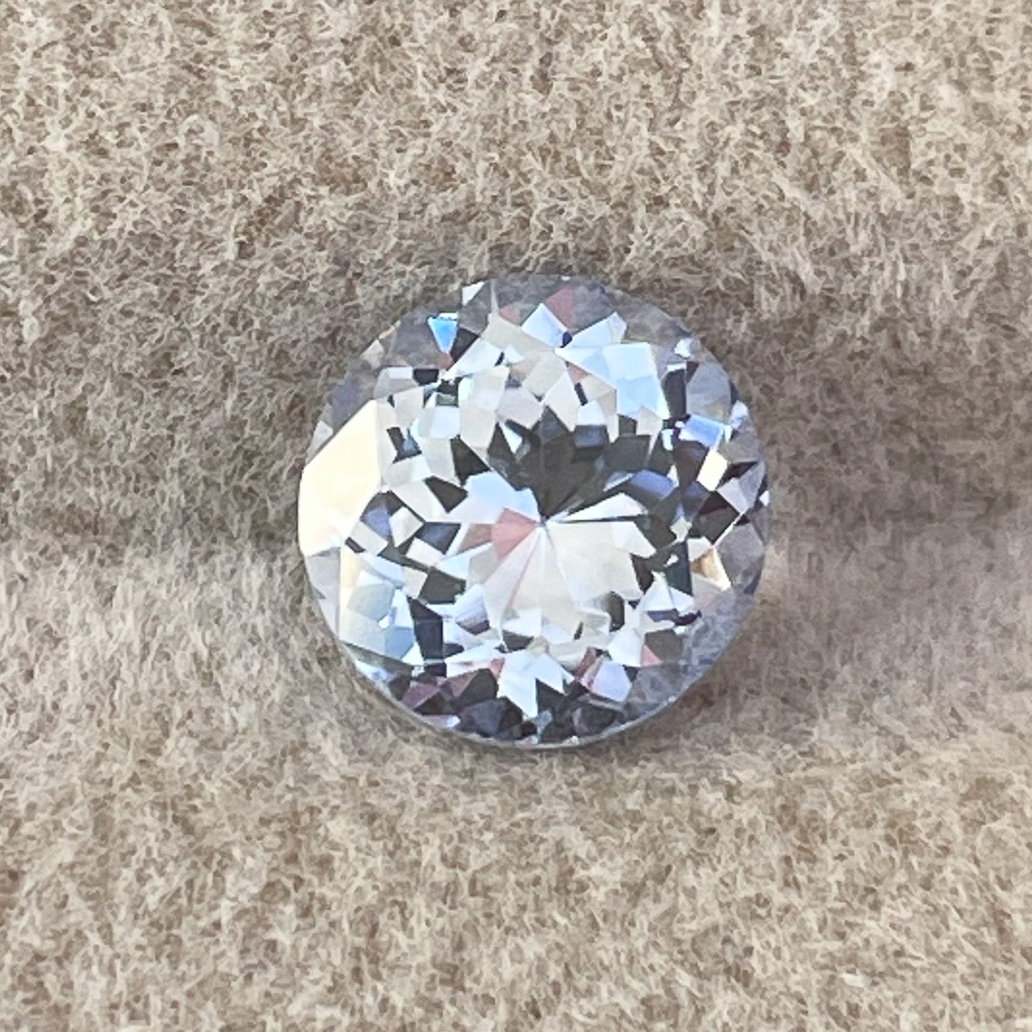 Natural Ceylon Pale Blue Sapphire 1.30 Ct round cut, loose gemstone by NASHGEMS, ideal for engagement rings.
