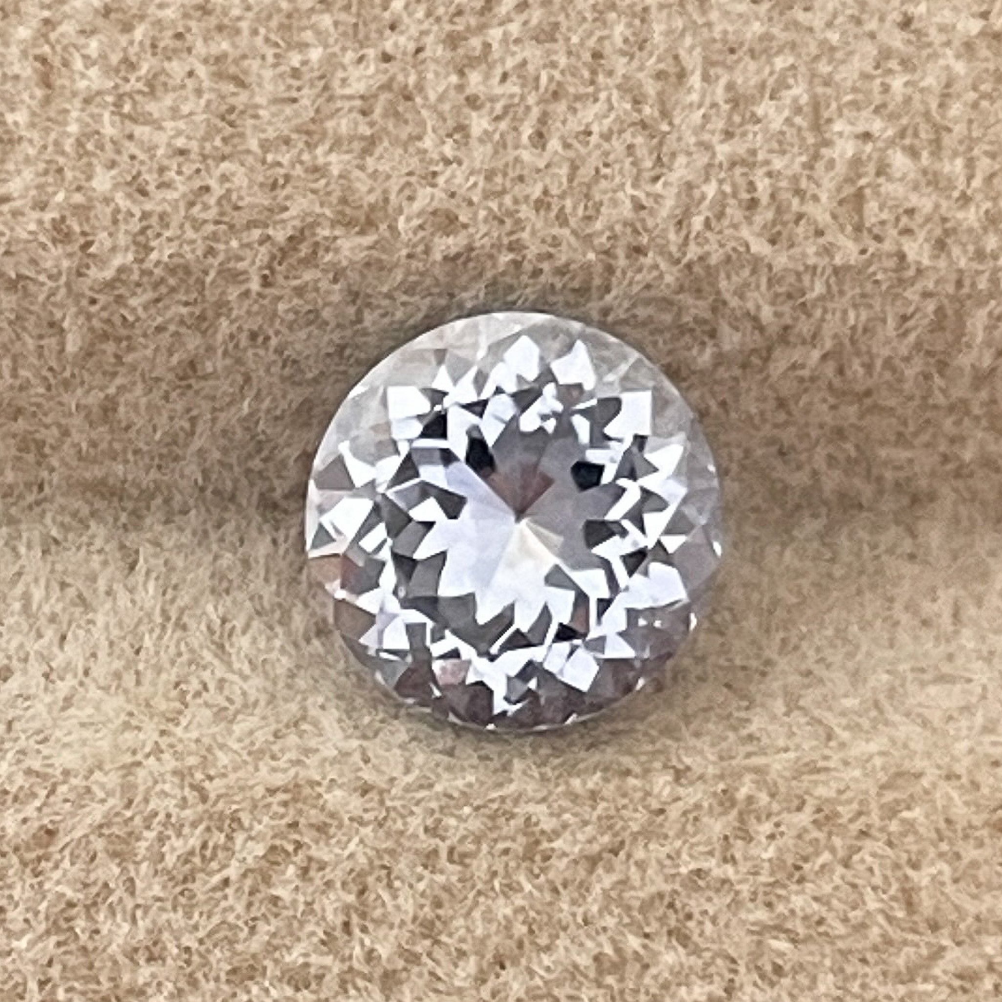 Natural Ceylon Pale Blue Sapphire, 1.30 Ct round cut loose blue sapphire gemstone by NASHGEMS for engagement rings.
