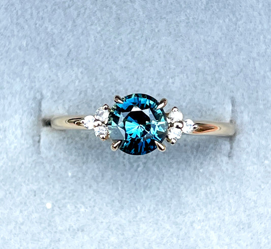 Teal Sapphire Ring