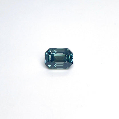 Emerald Cut Teal Sapphire