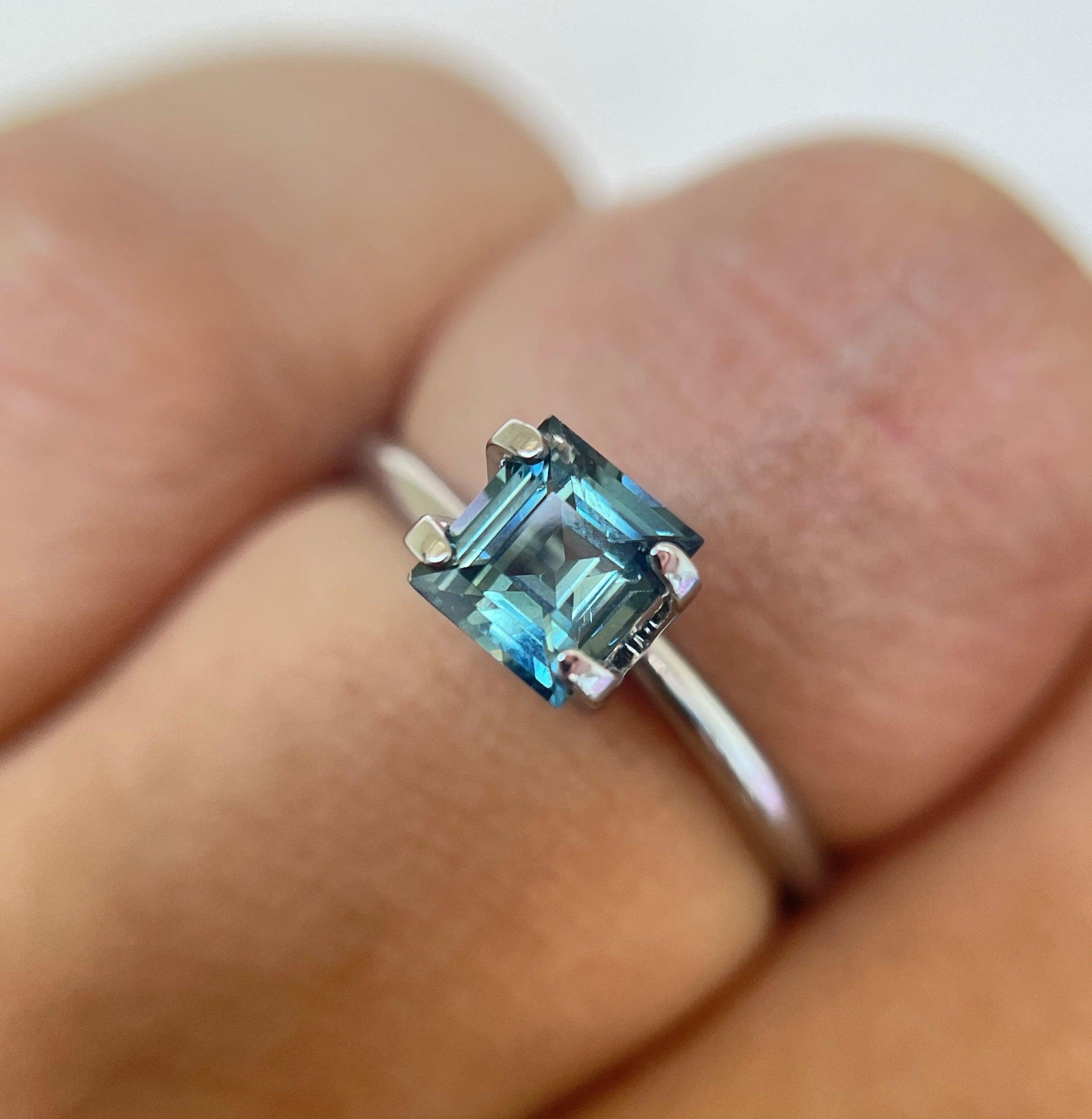 0.88 Carat Teal Sapphire