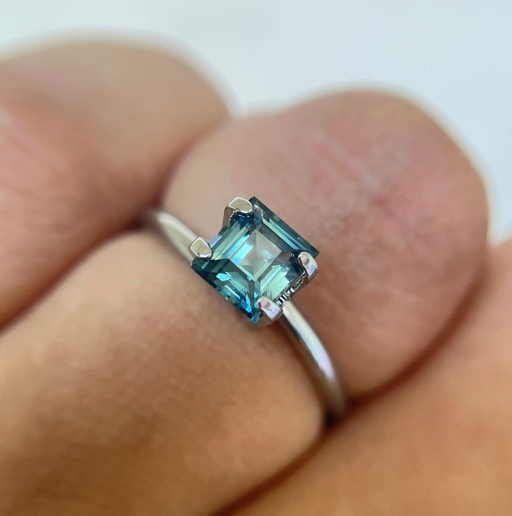 0.88 Carat Teal Sapphire