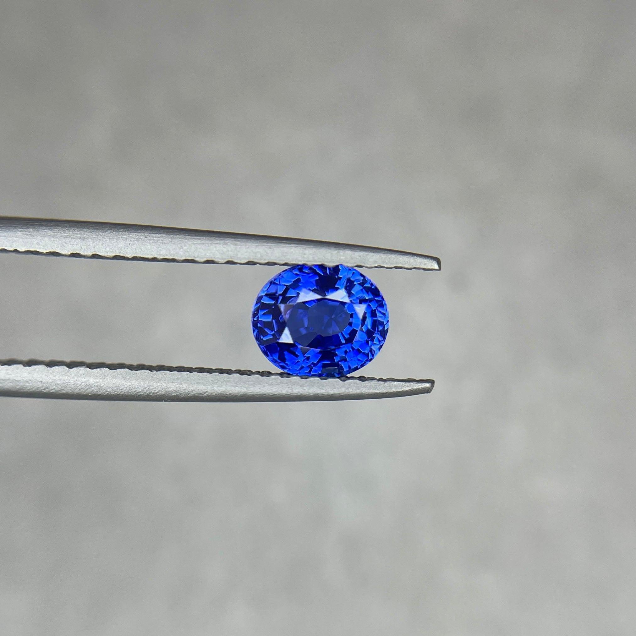 Natural Ceylon Blue Sapphire compared with Madagascar Blue Sapphire.