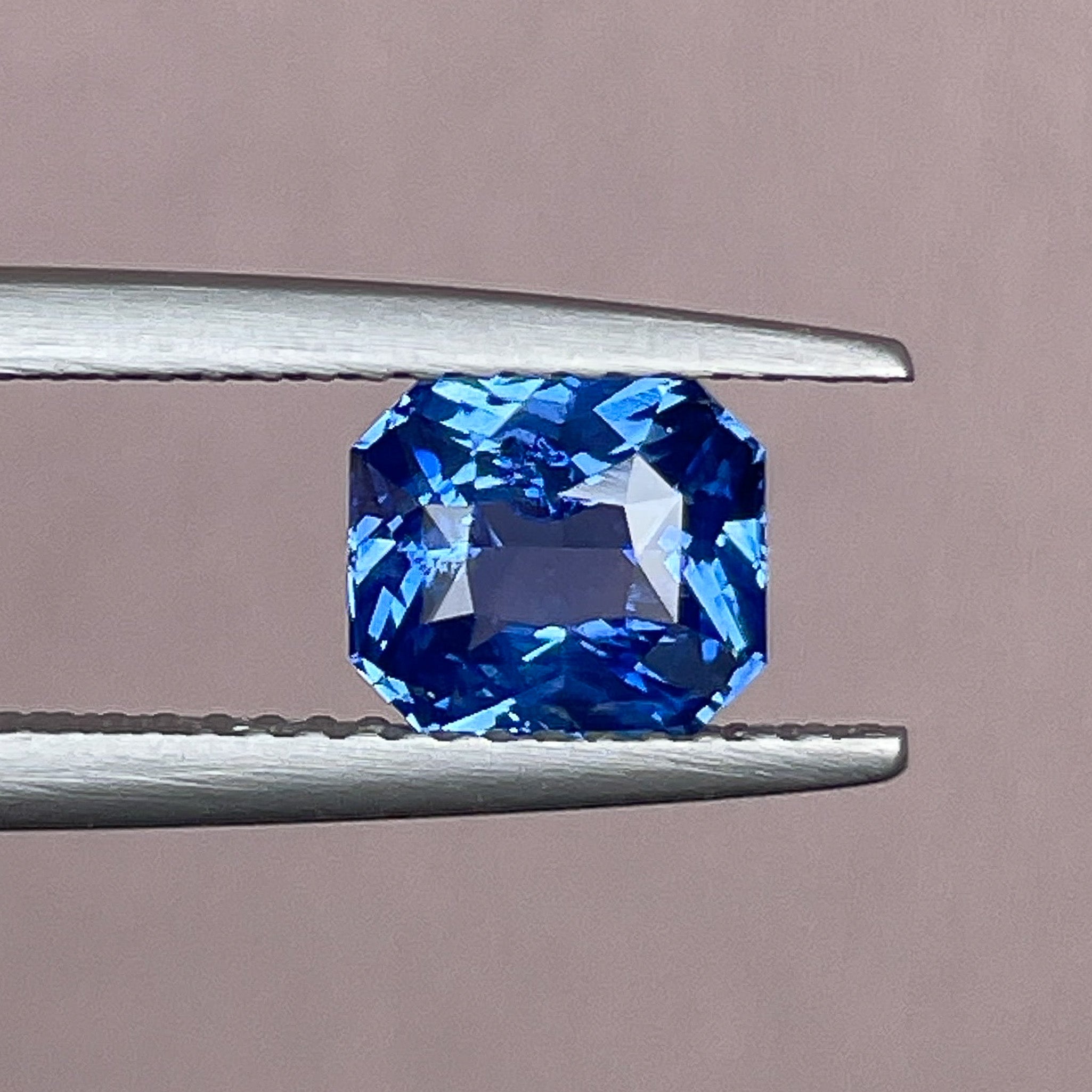 Natural Ceylon Blue Sapphire 1.52 Ct radiant cut by NASHGEMS, vivid blue loose sapphire for engagement or custom jewelry design