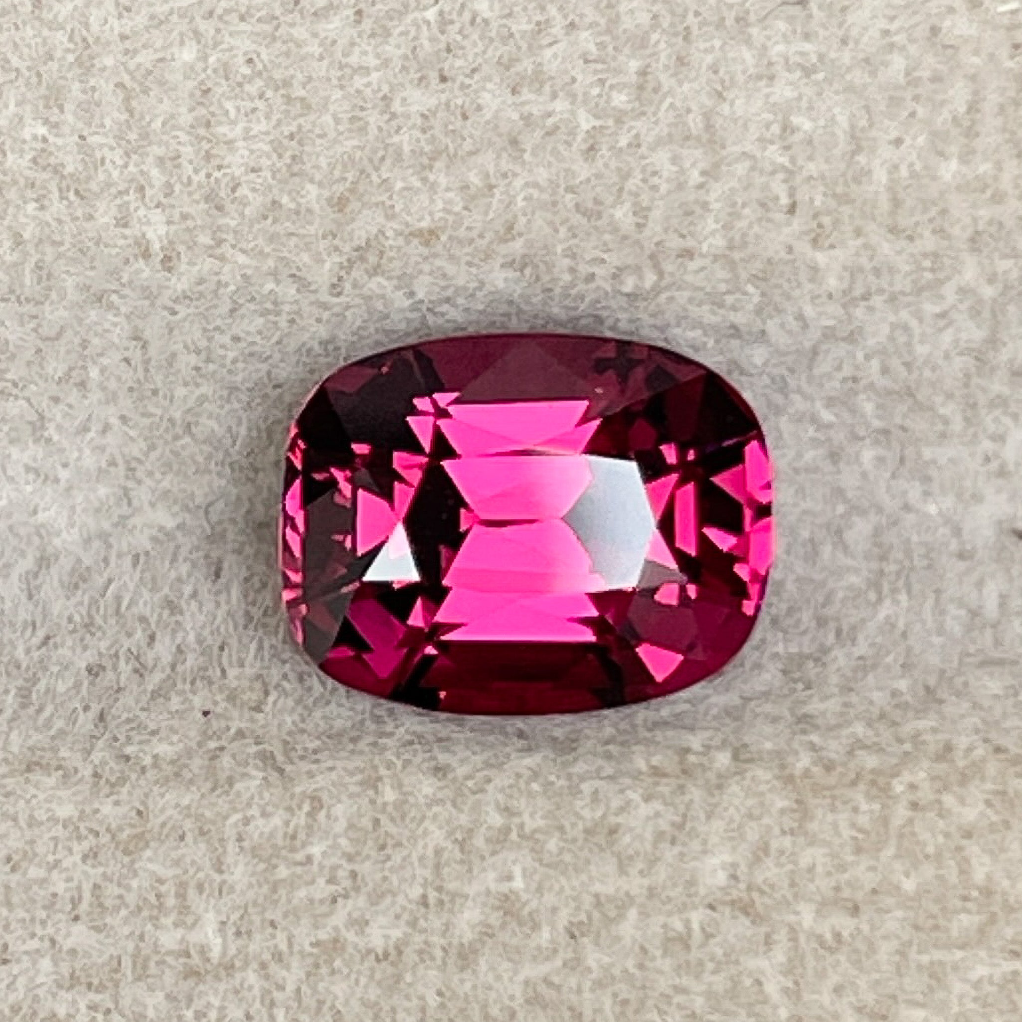 Natural Rhodolite Garnet 2.14 Ct cushion cut, raspberry red loose gemstone for engagement rings by NASHGEMS.