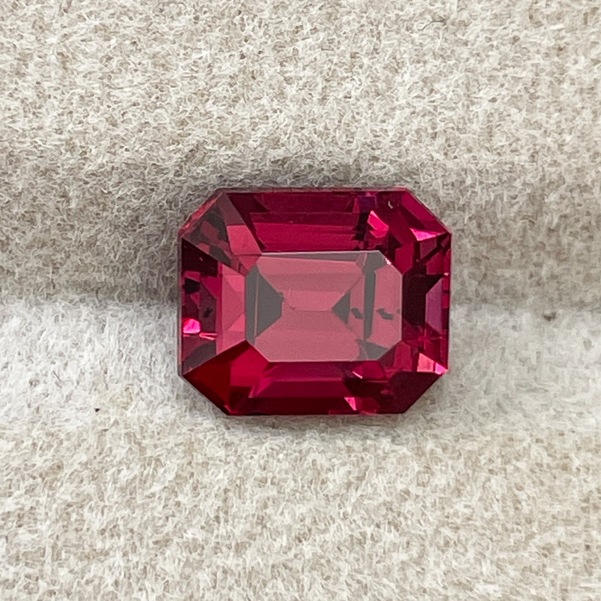 Deep red natural Pyrope Almandite Garnet 2.73 Ct in emerald cut, loose gemstone for jewelry by NASHGEMS.