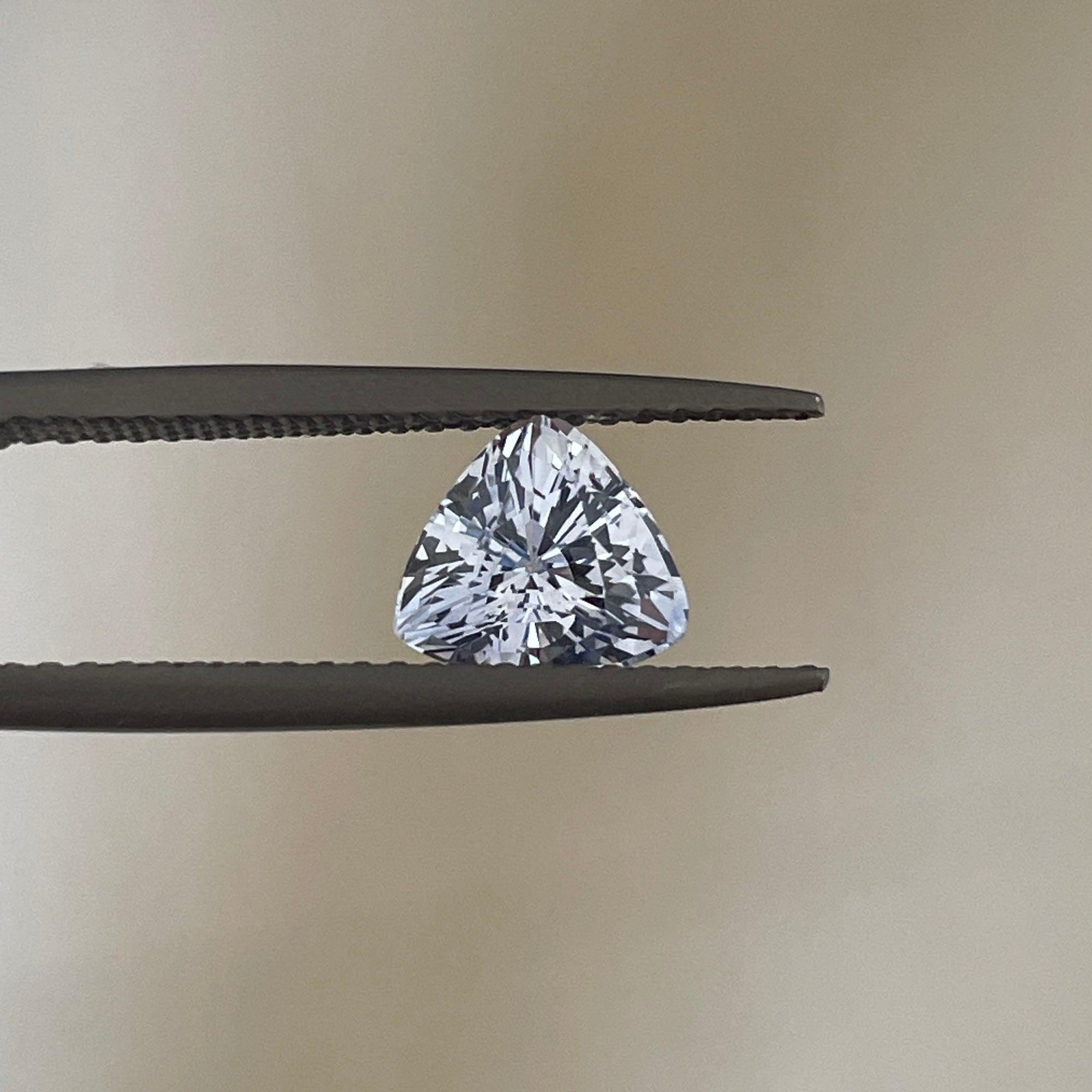 Natural Snowy White sapphire 1.48 crt