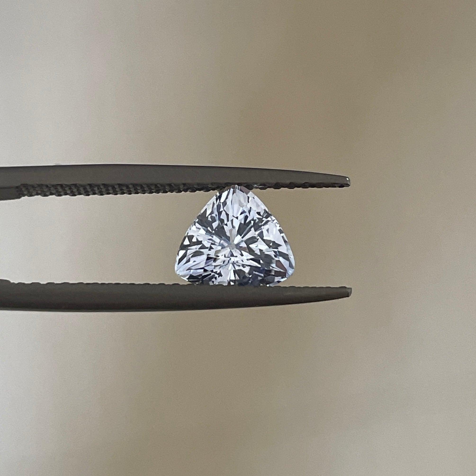Natural Snowy White sapphire 1.48 crt