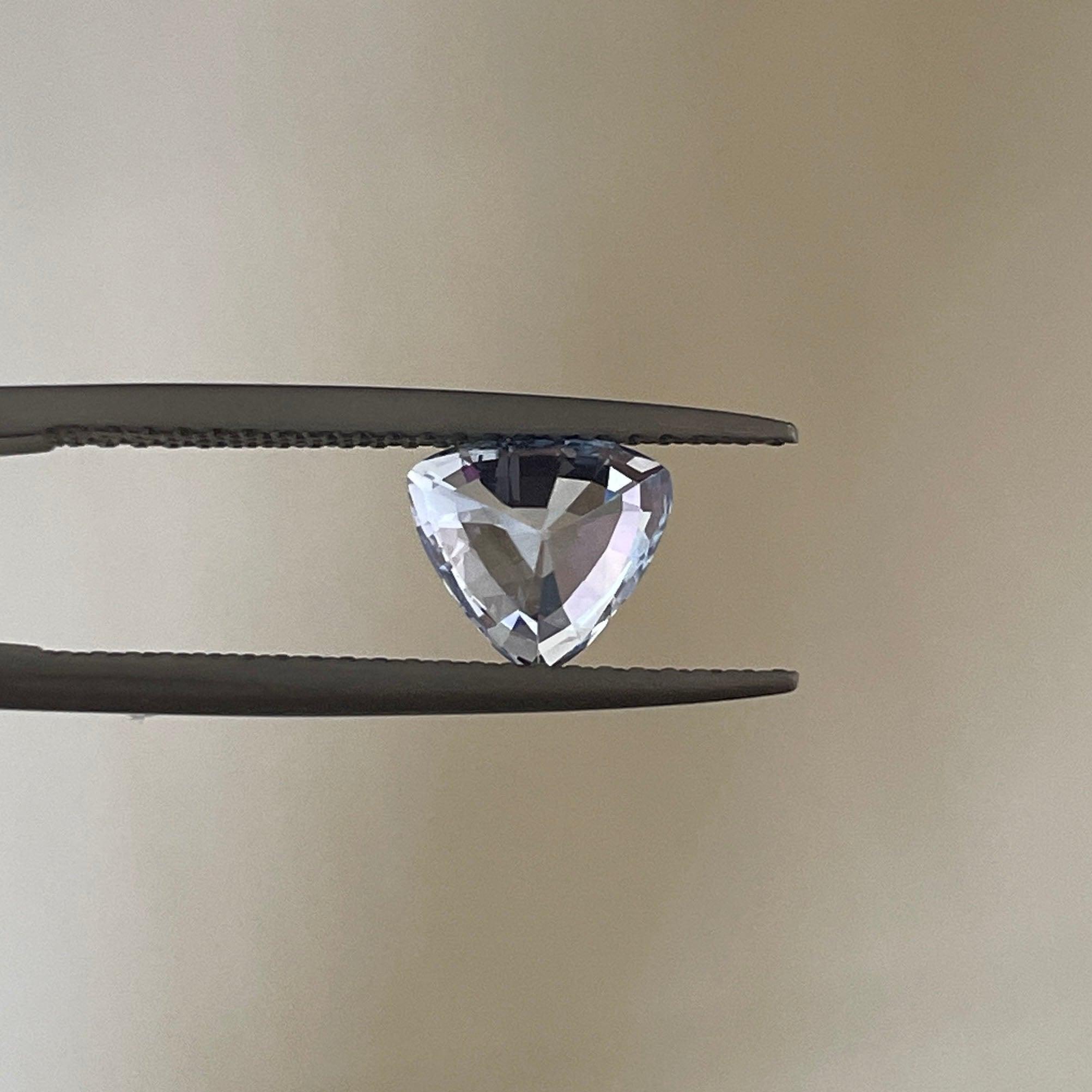 Natural Snowy White sapphire 1.48 crt - NASHGEMS