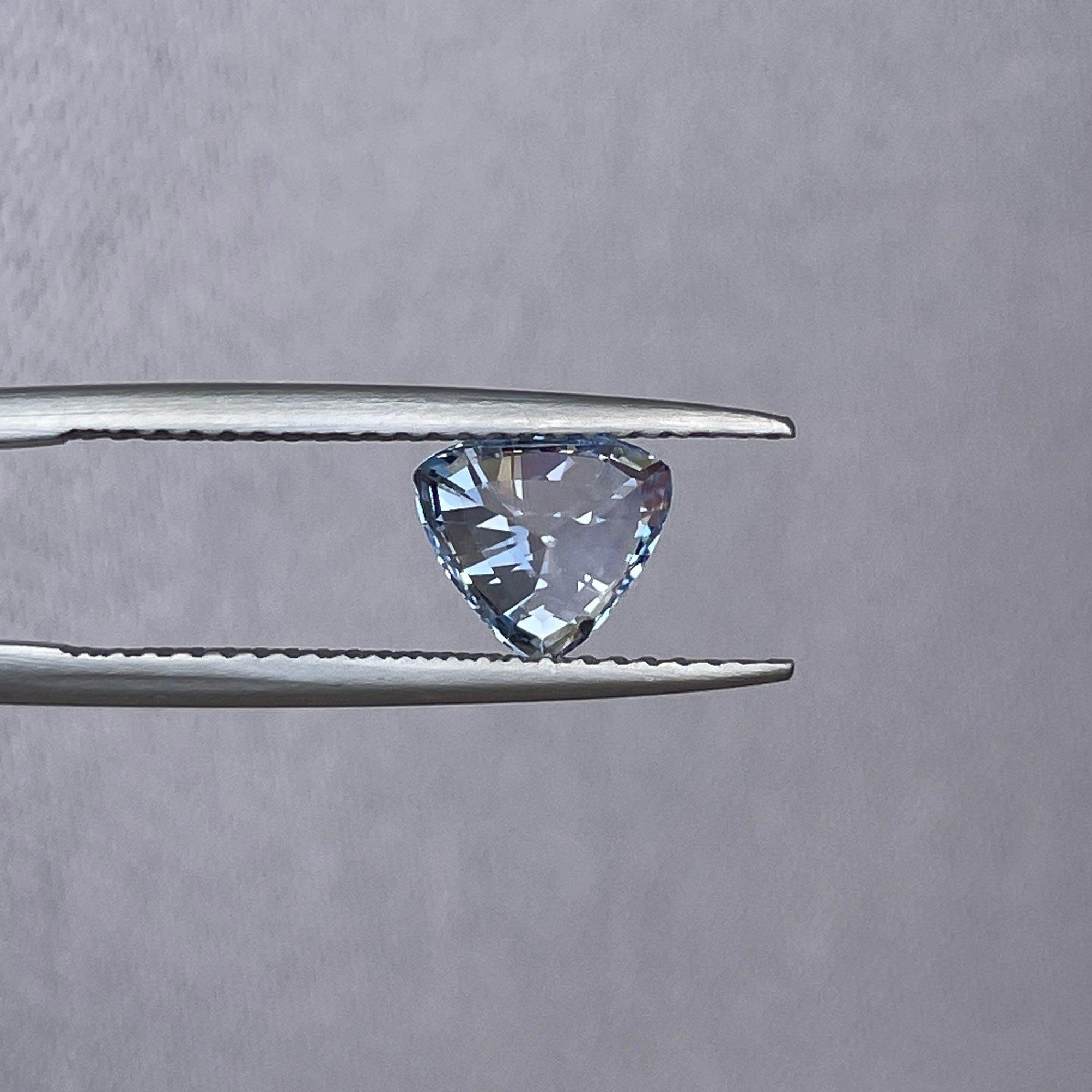 Natural Snowy White sapphire 1.48 crt - NASHGEMS