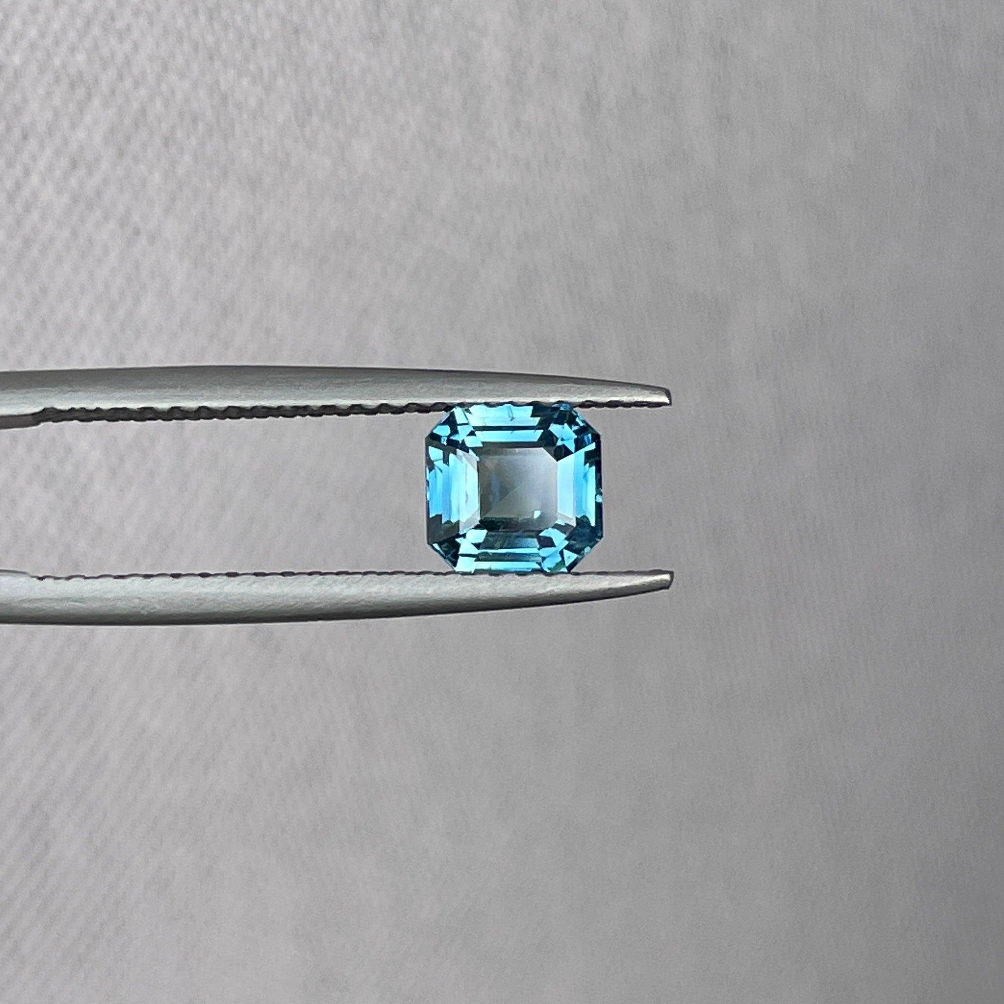 1.08 carat Teal Sapphire is well cut to bring out the best colour and luster, - NASHGEMS