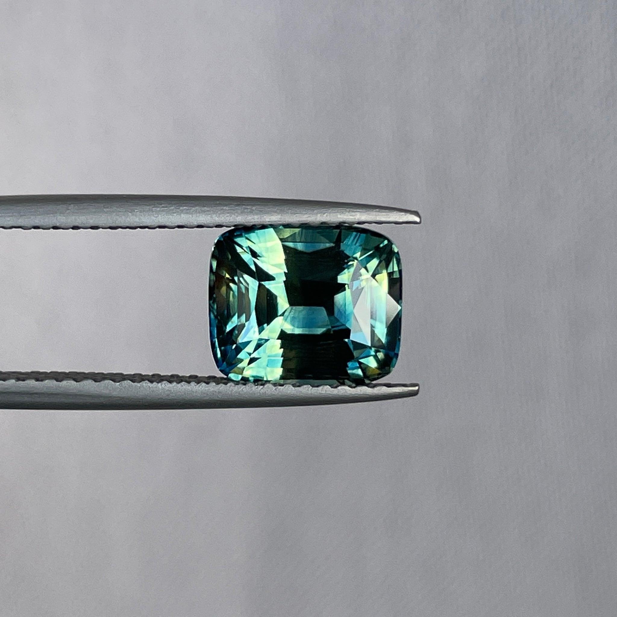 Parti Sapphire l 3.53 Ct l Cushion l 7.50 x 8.90 x 5.50mm l Fine Sapphires For Bespoke Engagement Ring l Madagascar Origin