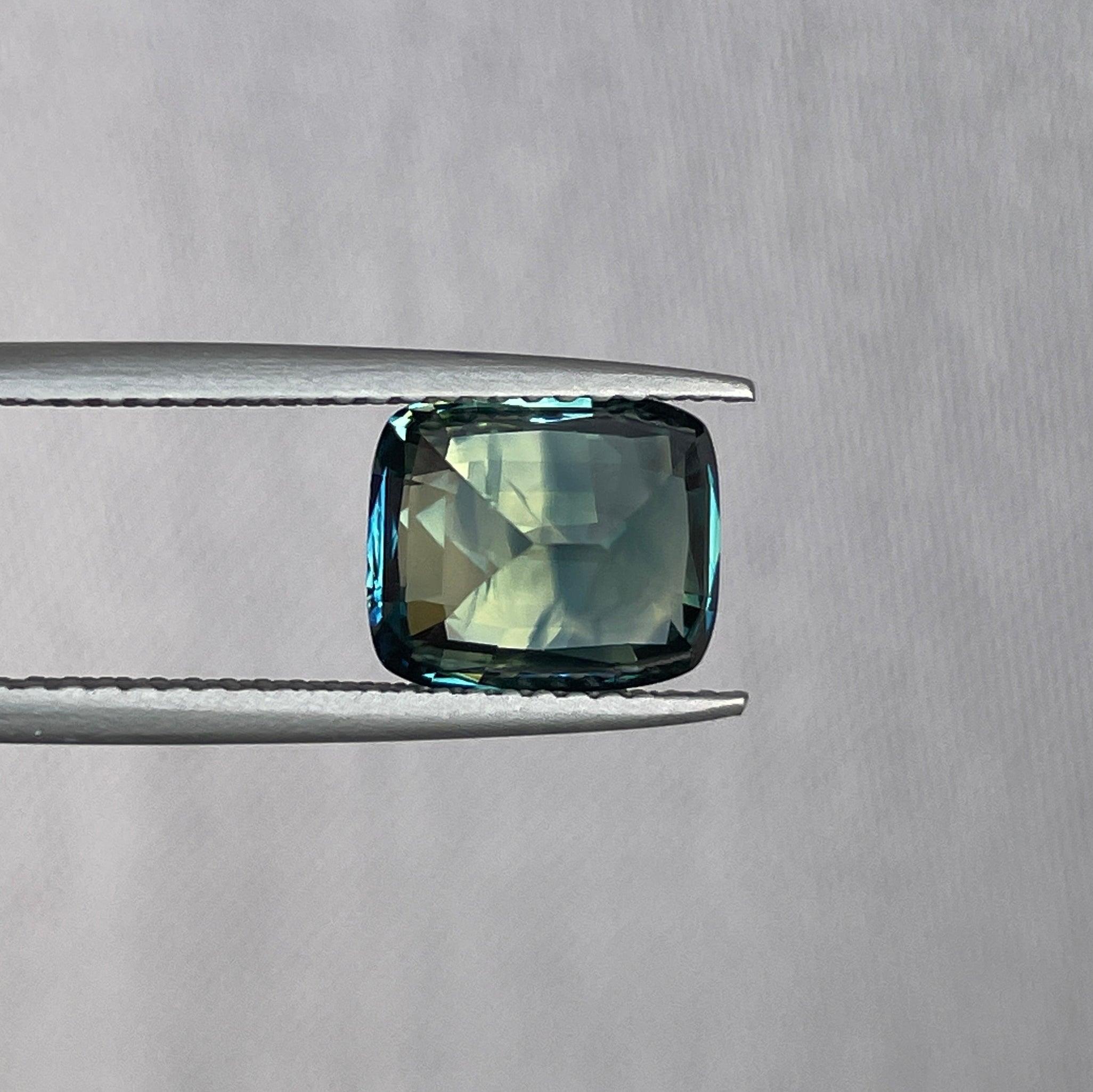 Parti Sapphire l 3.53 Ct l Cushion l 7.50 x 8.90 x 5.50mm l Fine Sapphires For Bespoke Engagement Ring l Madagascar Origin - NASHGEMS