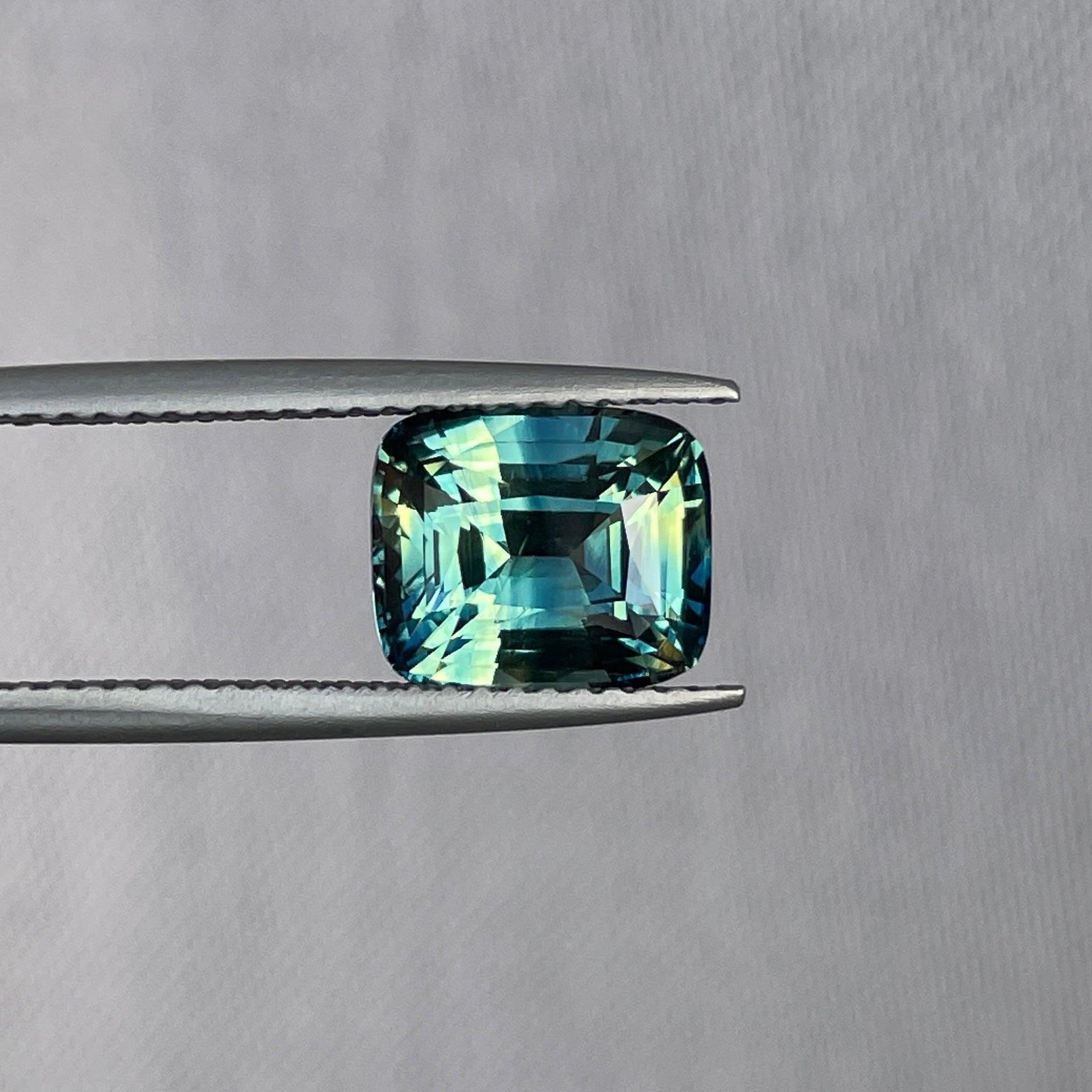 Parti Sapphire l 3.53 Ct l Cushion l 7.50 x 8.90 x 5.50mm l Fine Sapphires For Bespoke Engagement Ring l Madagascar Origin - NASHGEMS