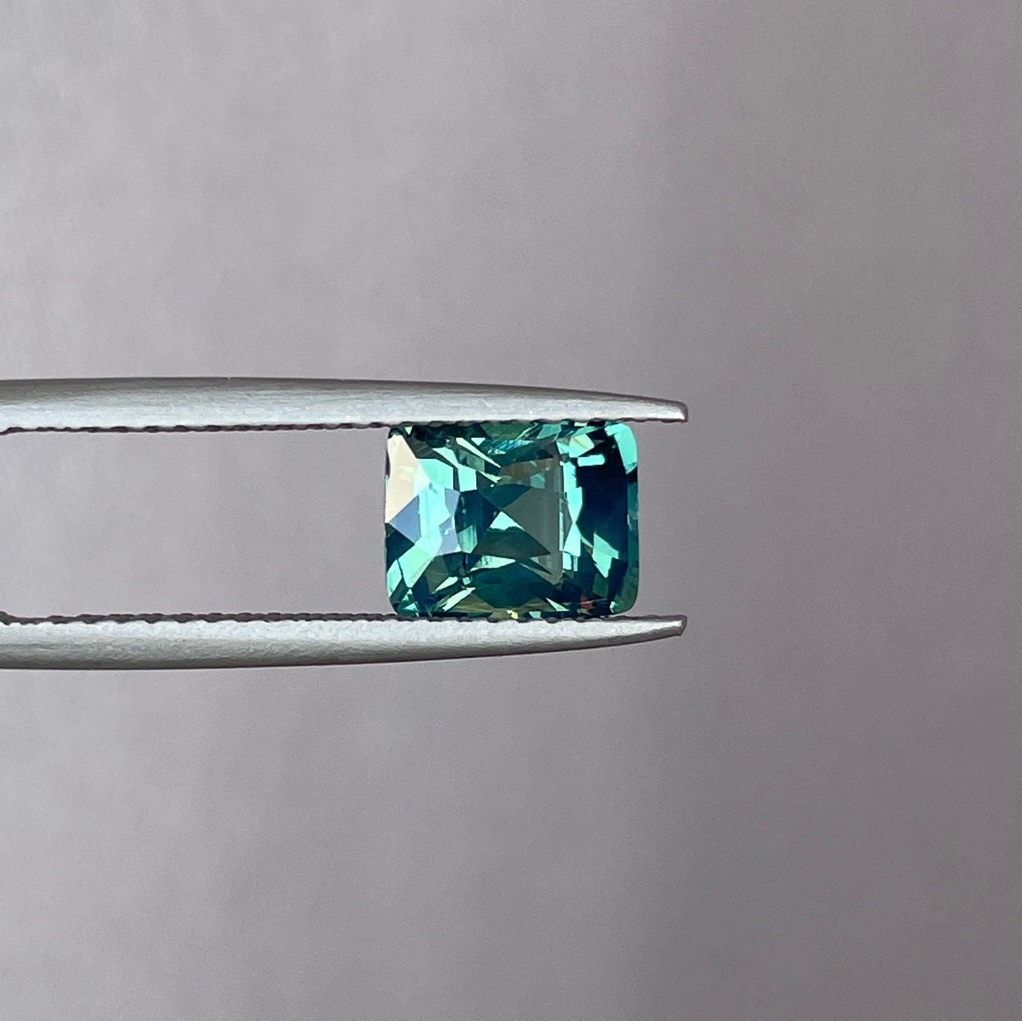 Stunning 2.02 ct Blue Green Sapphire Cushion cut for Engagement Ring, The Appeal of Rich Bluish-Green and Greenish-Blue Sapphires