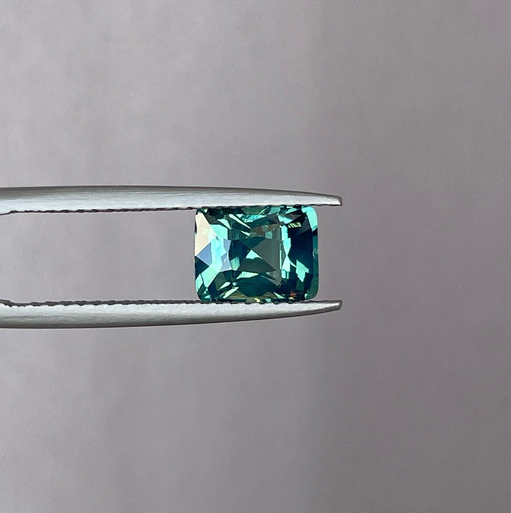 Stunning 2.02 ct Blue Green Sapphire Cushion cut for Engagement Ring, The Appeal of Rich Bluish-Green and Greenish-Blue Sapphires