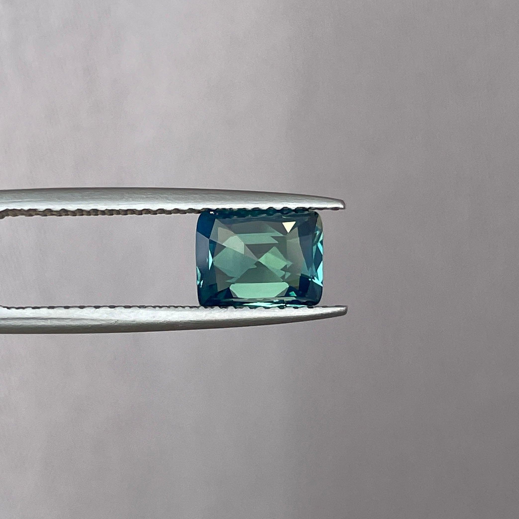 Stunning 2.02 ct Blue Green Sapphire Cushion cut for Engagement Ring, The Appeal of Rich Bluish-Green and Greenish-Blue Sapphires - NASHGEMS