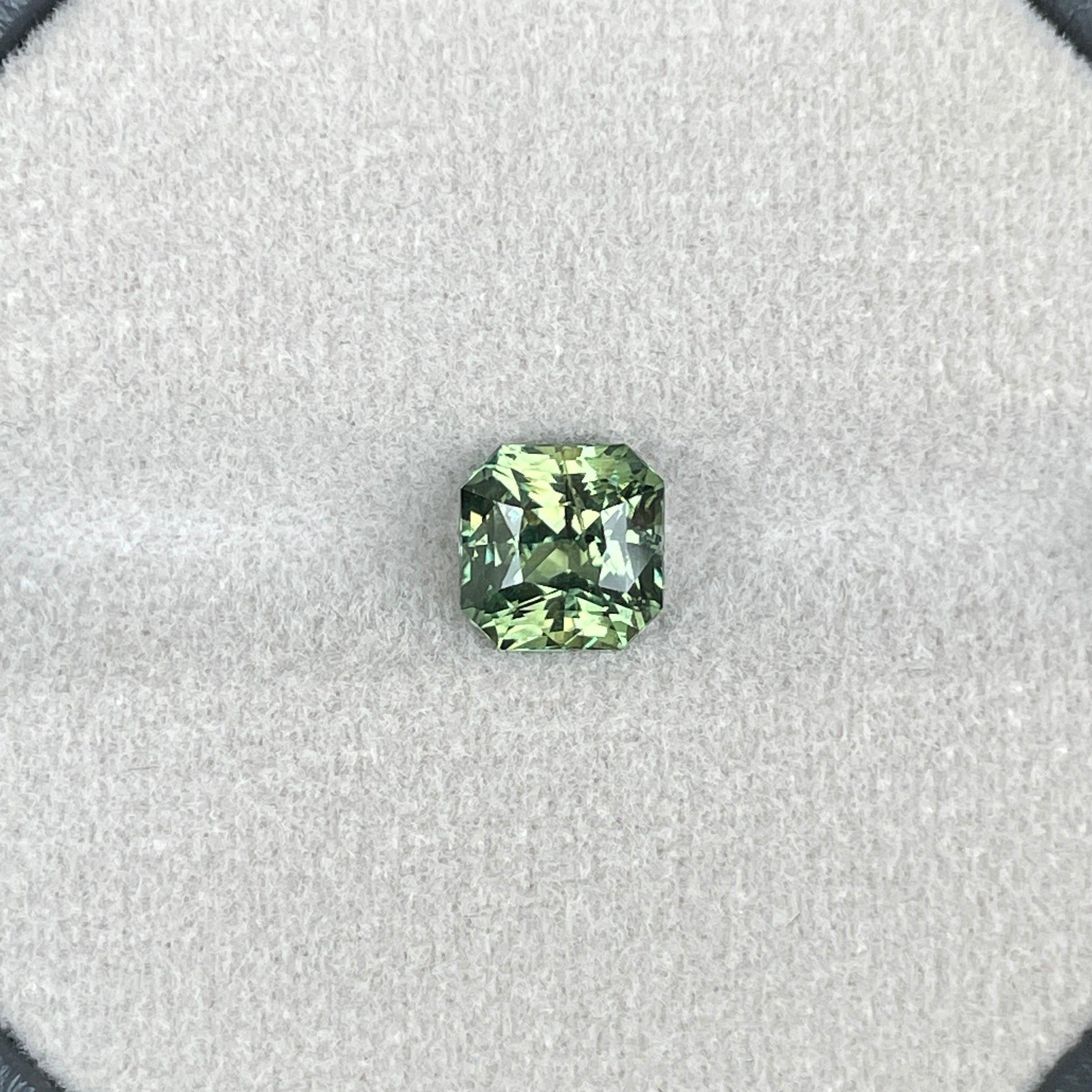 2.09 crt. Sapphire, Green Sapphire, Heated, Loose Sapphire, Radiant Shape, Sapphire, Natural Sapphire, Blue green sapphire, Teal Sapphire