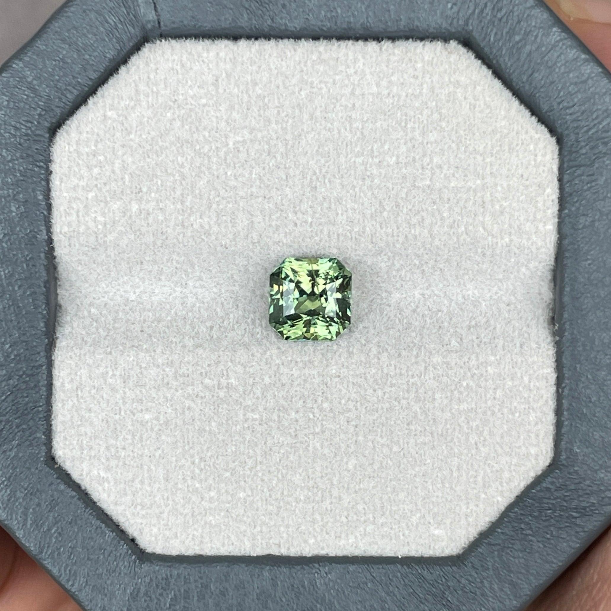 2.09 crt. Sapphire, Green Sapphire, Heated, Loose Sapphire, Radiant Shape, Sapphire, Natural Sapphire, Blue green sapphire, Teal Sapphire