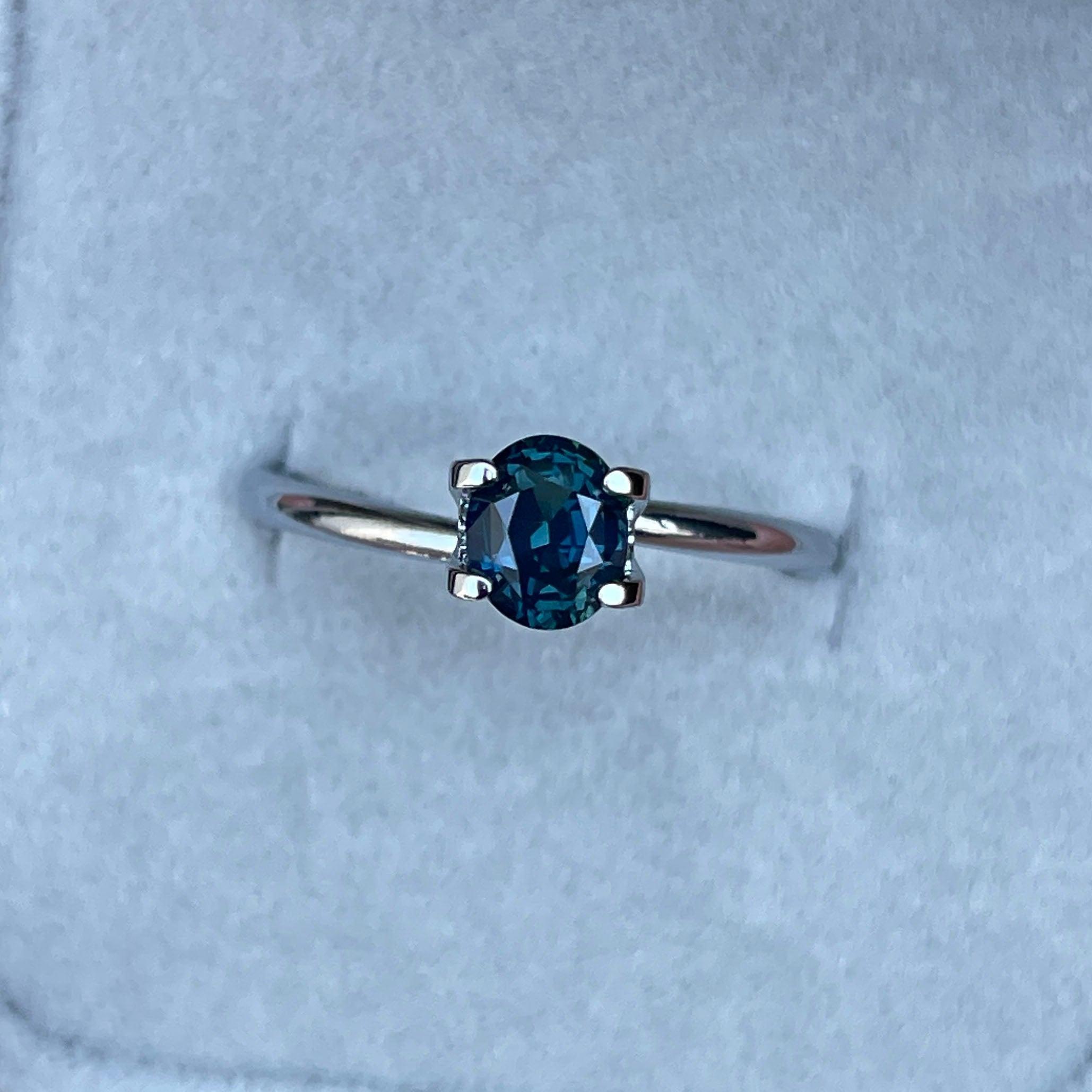 1.03 Carat Natural Teal Sapphire