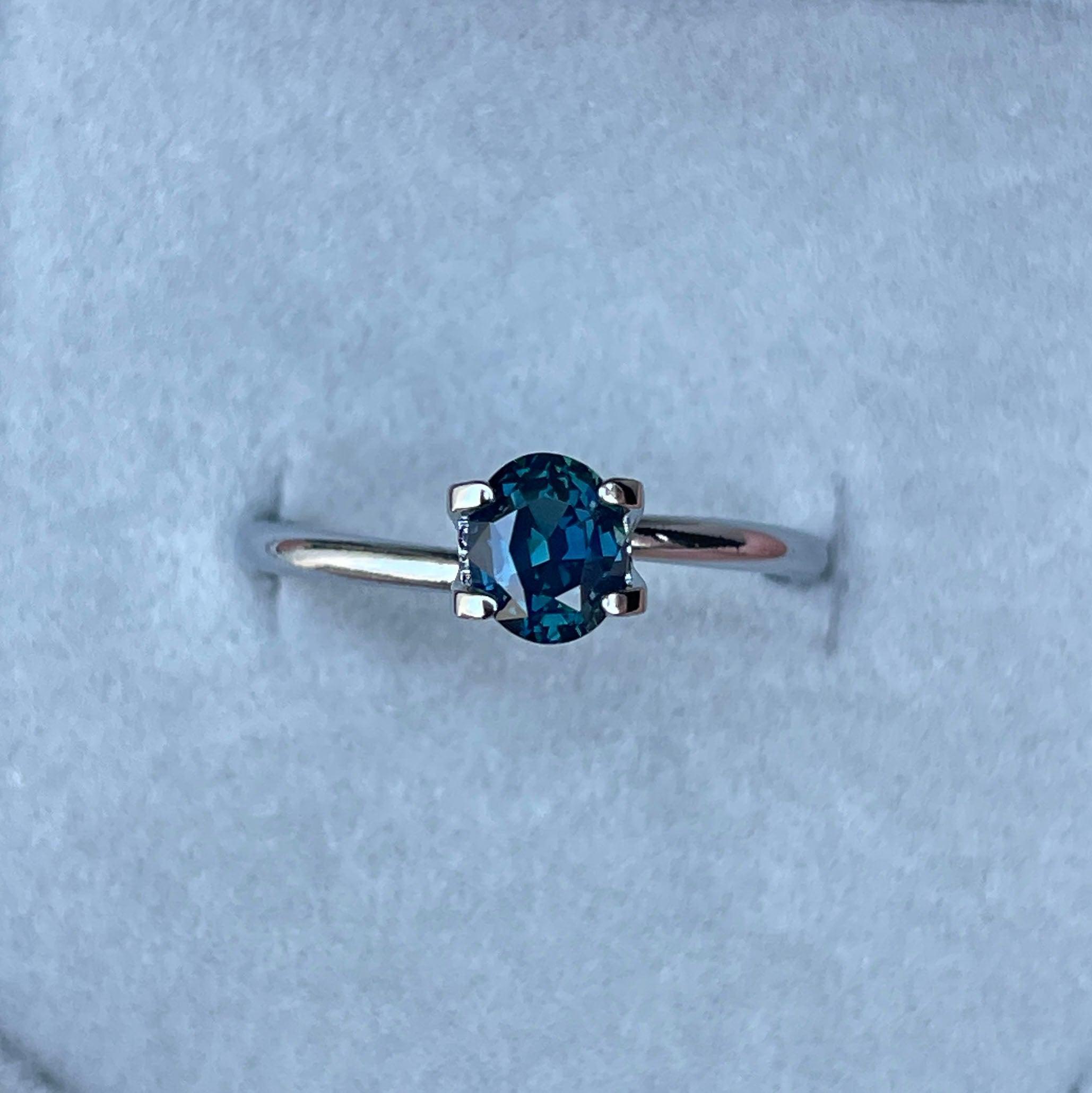 1.03 Carat Natural Teal Sapphire