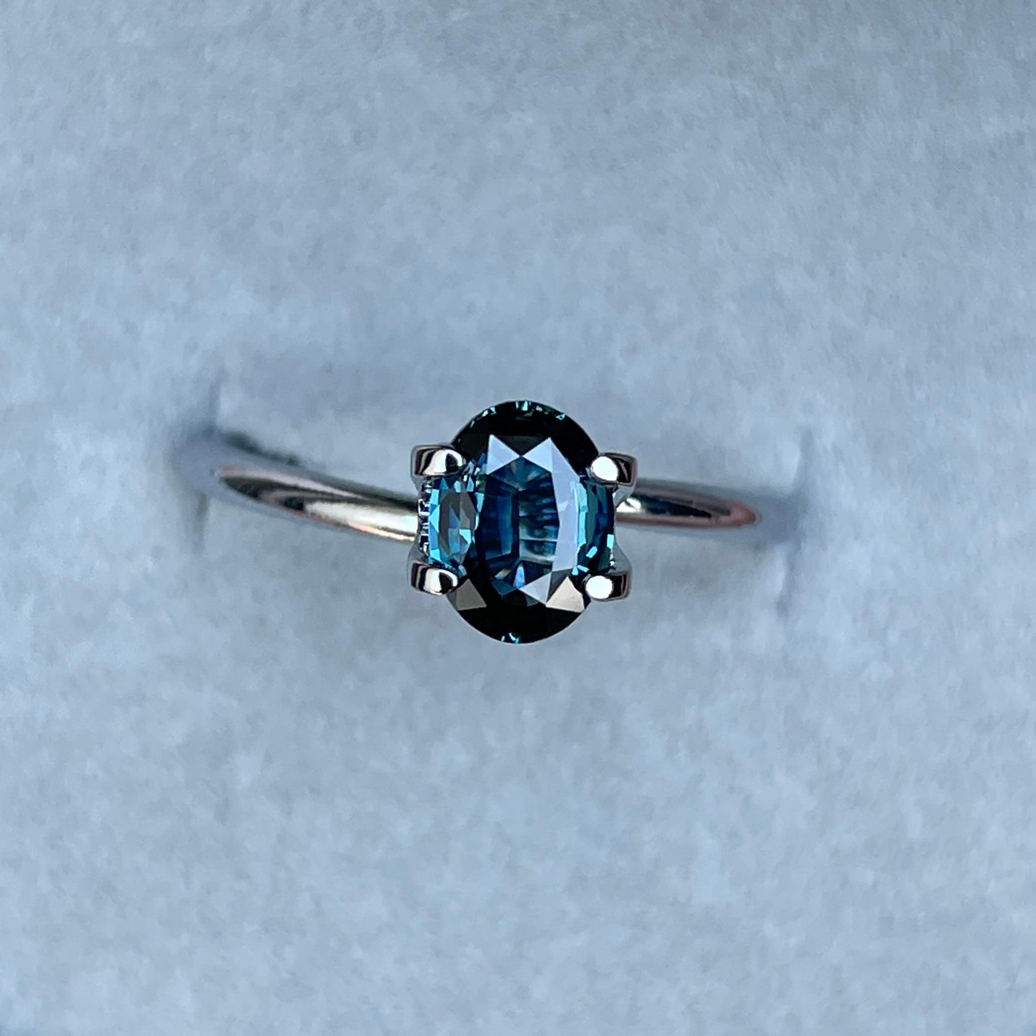 This 1.03 crt teal Sapphire is well cut to bring out the best colour and lustre, and has a perfect colour blend. - NASHGEMS