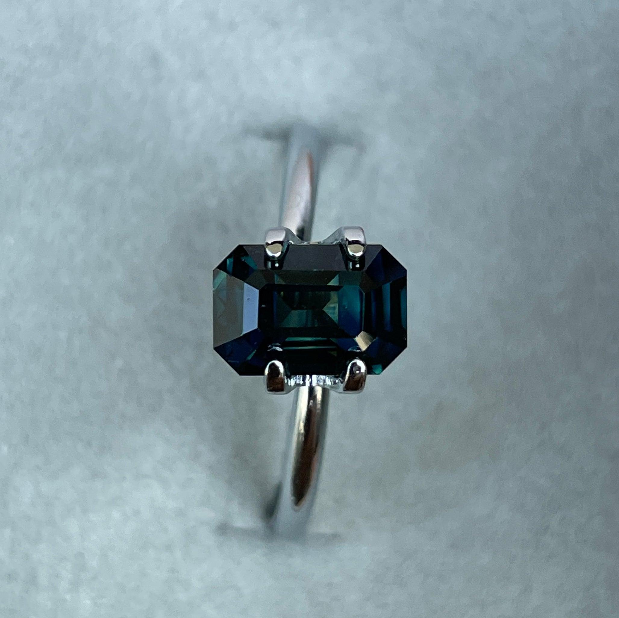 Natural Green Sapphire | Emerald Cut | 5.60 x 8.30 x 4.70mm| 2.26 Carat | heated Sapphire | Engagement Rings | Jewellery Making Gemstone