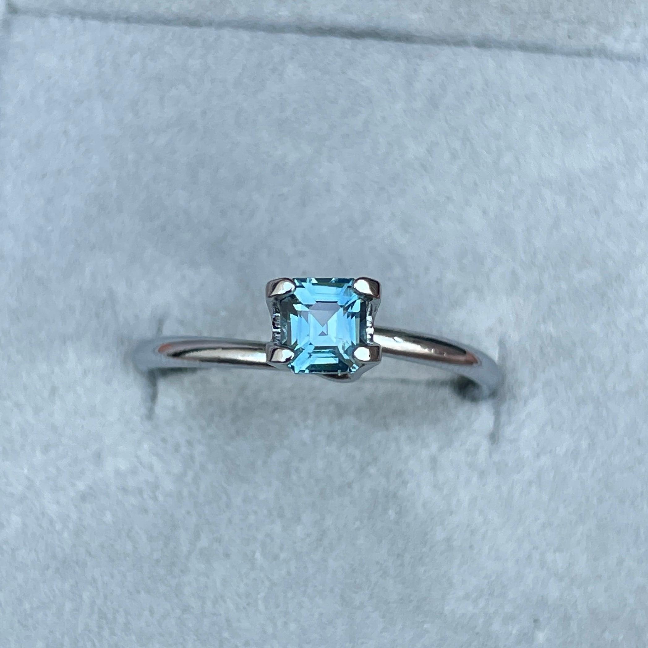 Neon Blue Sapphire Ring