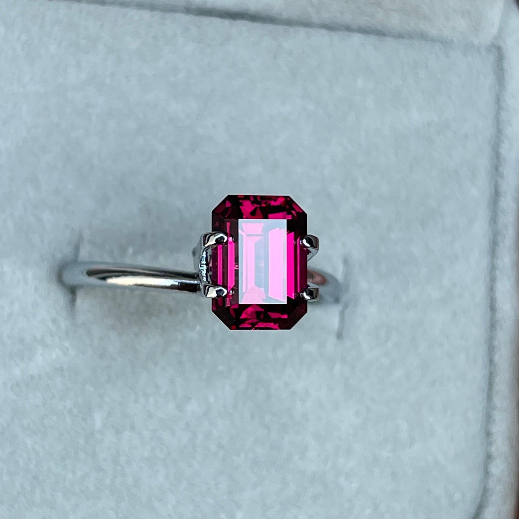 2.98 Natural Faceted Red Garnet Loose gemstone, January Birthstone, no treat stone for jewellery. Natural garnet rhodolite, Rhodolite Garnet - NASHGEMS
