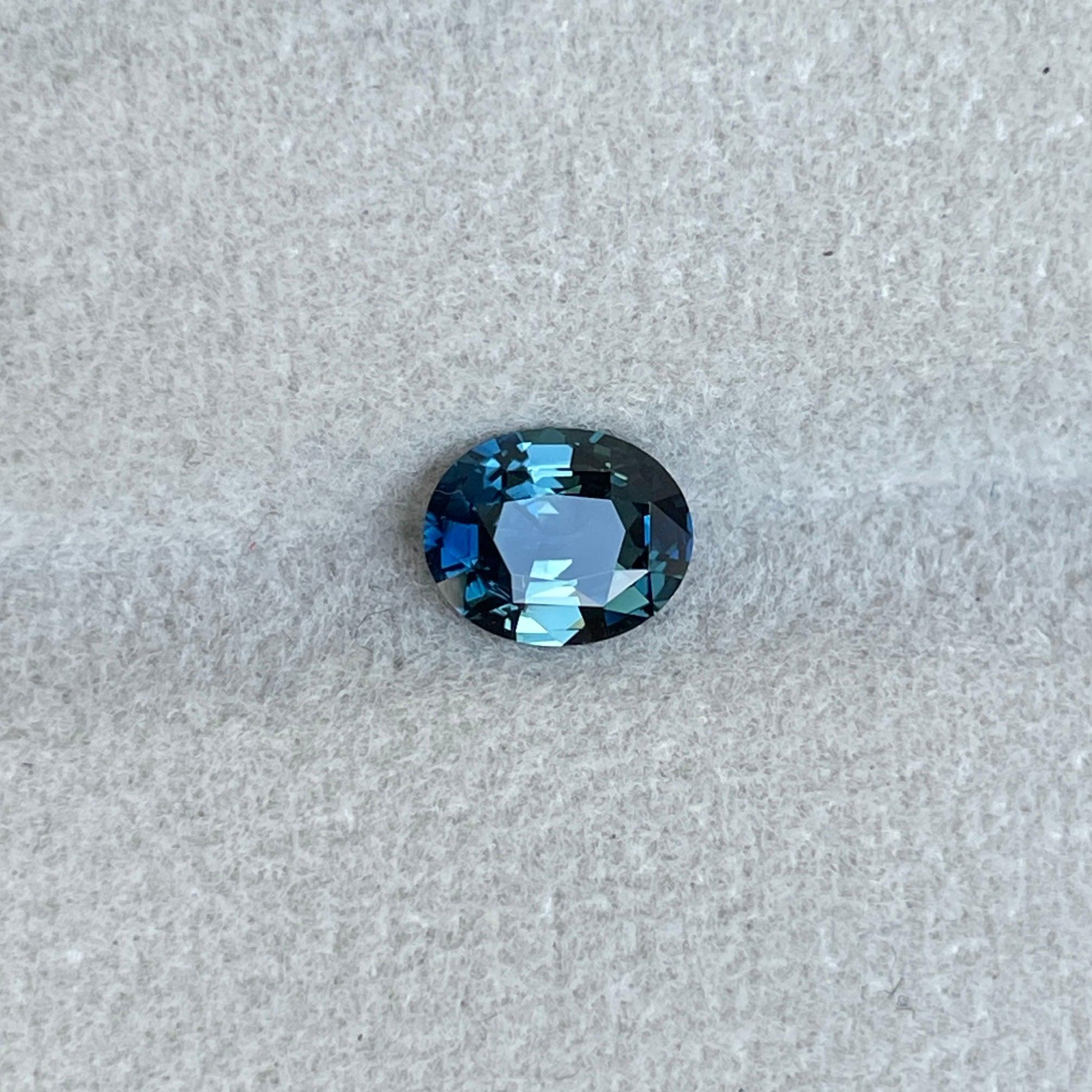 Teal sapphire stone, 1.04 crt capri Natural teal sapphire. Flawless CERTIFIED Stunning Loose Gemstone - NASHGEMS