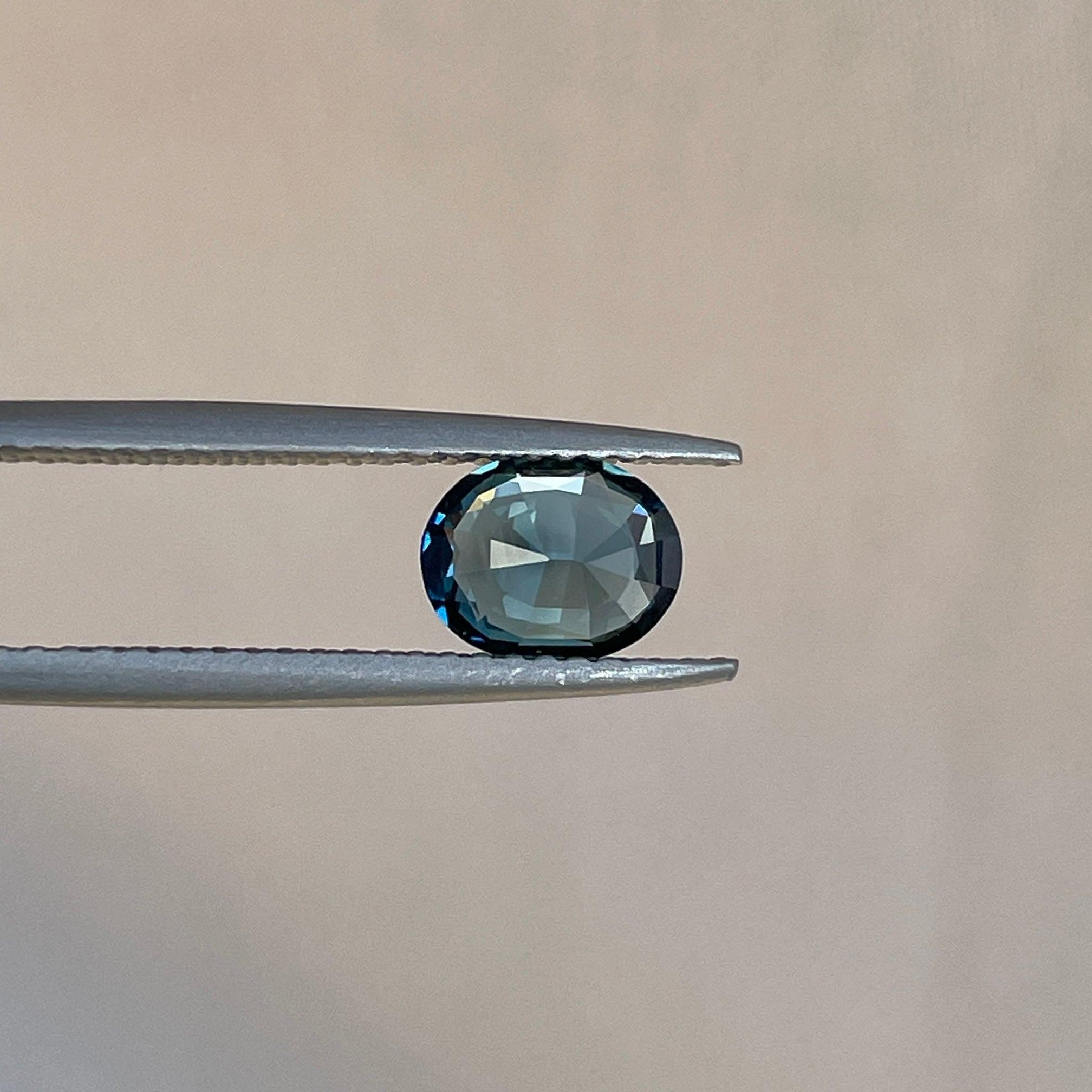 Teal sapphire stone, 1.04 crt capri Natural teal sapphire. Flawless CERTIFIED Stunning Loose Gemstone - NASHGEMS