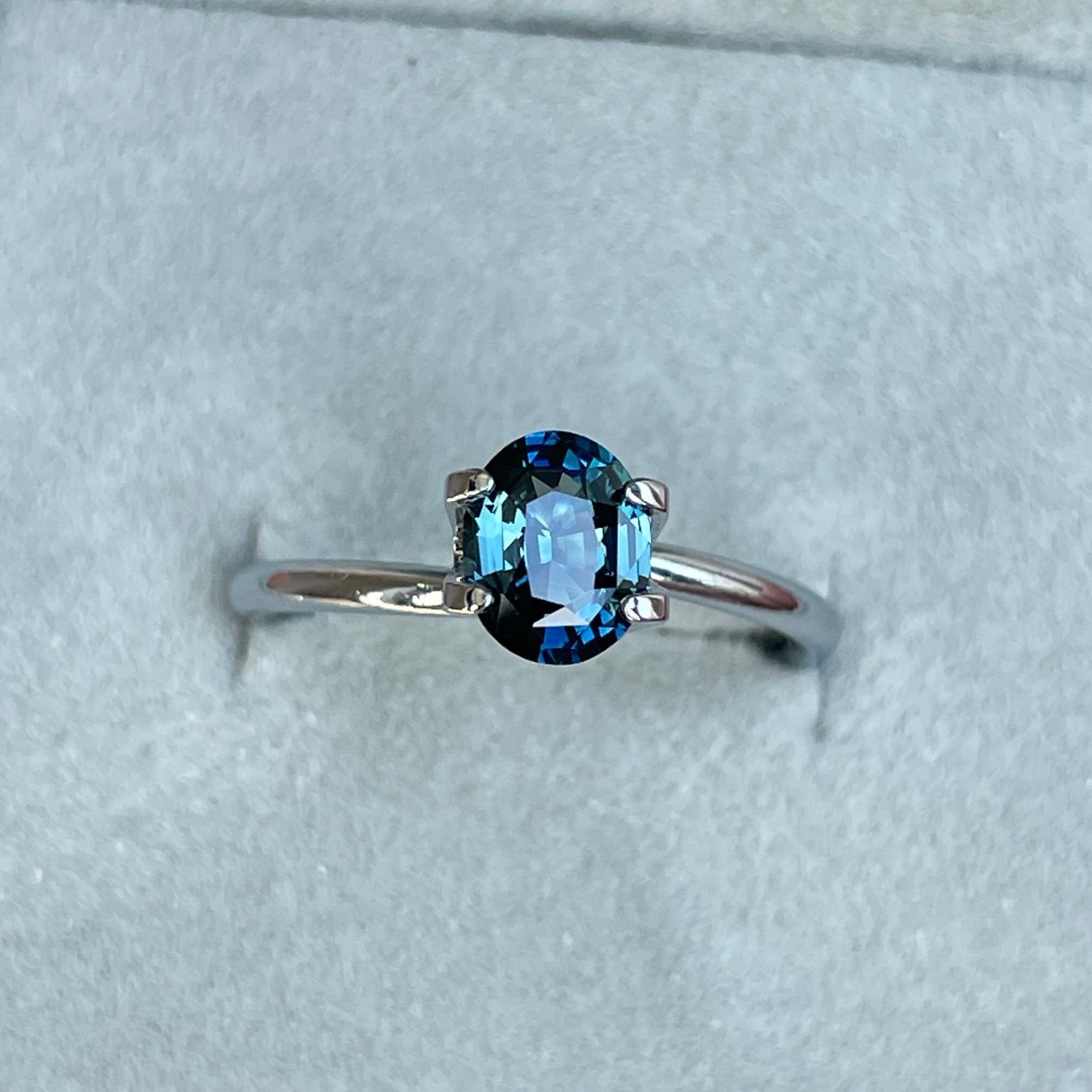 Teal sapphire stone, 1.04 crt capri Natural teal sapphire. Flawless CERTIFIED Stunning Loose Gemstone - NASHGEMS