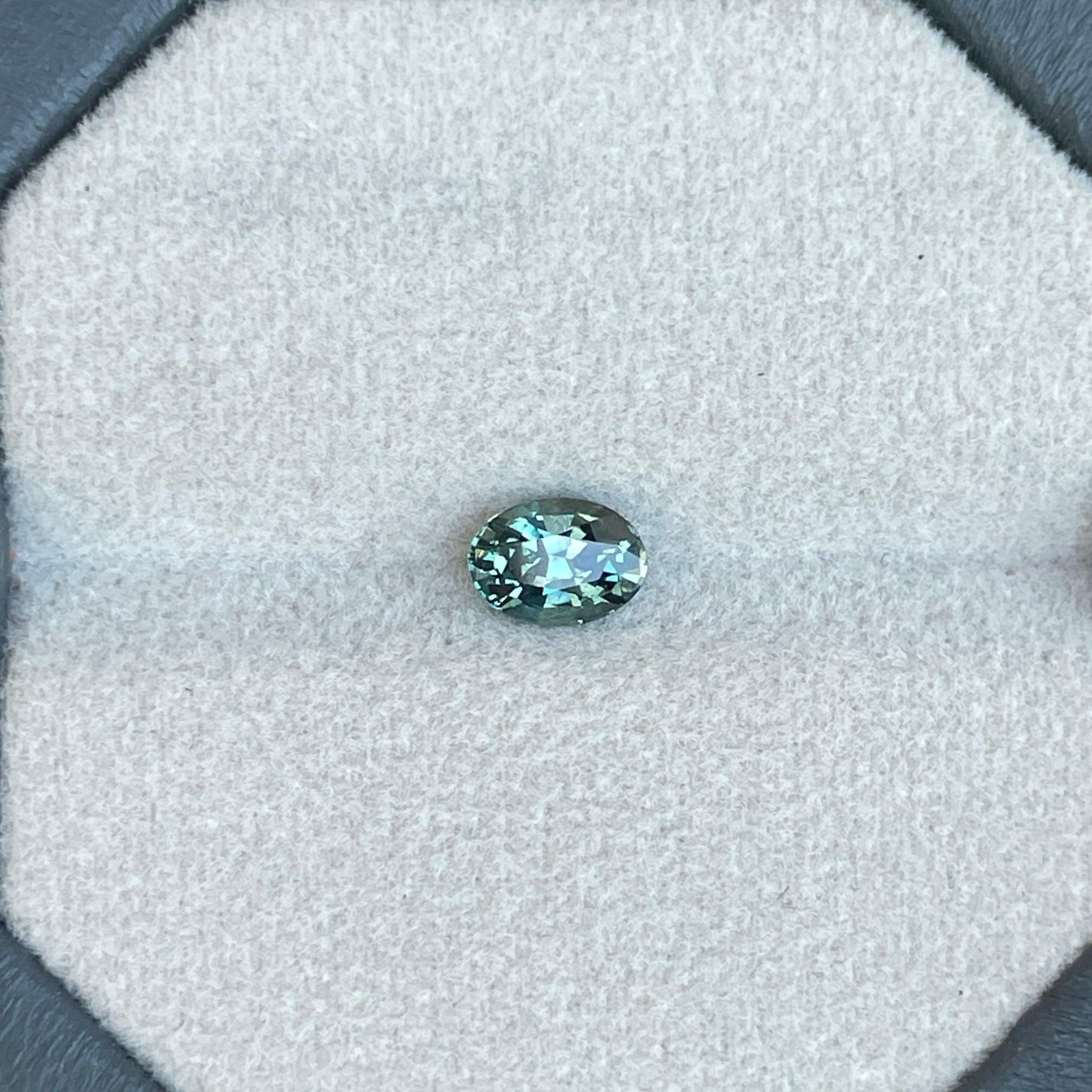 Teal sapphire stone Oval cut teal sapphire, 1.00 crt Svalbard, Norway Natural teal sapphire for custom ring - NASHGEMS