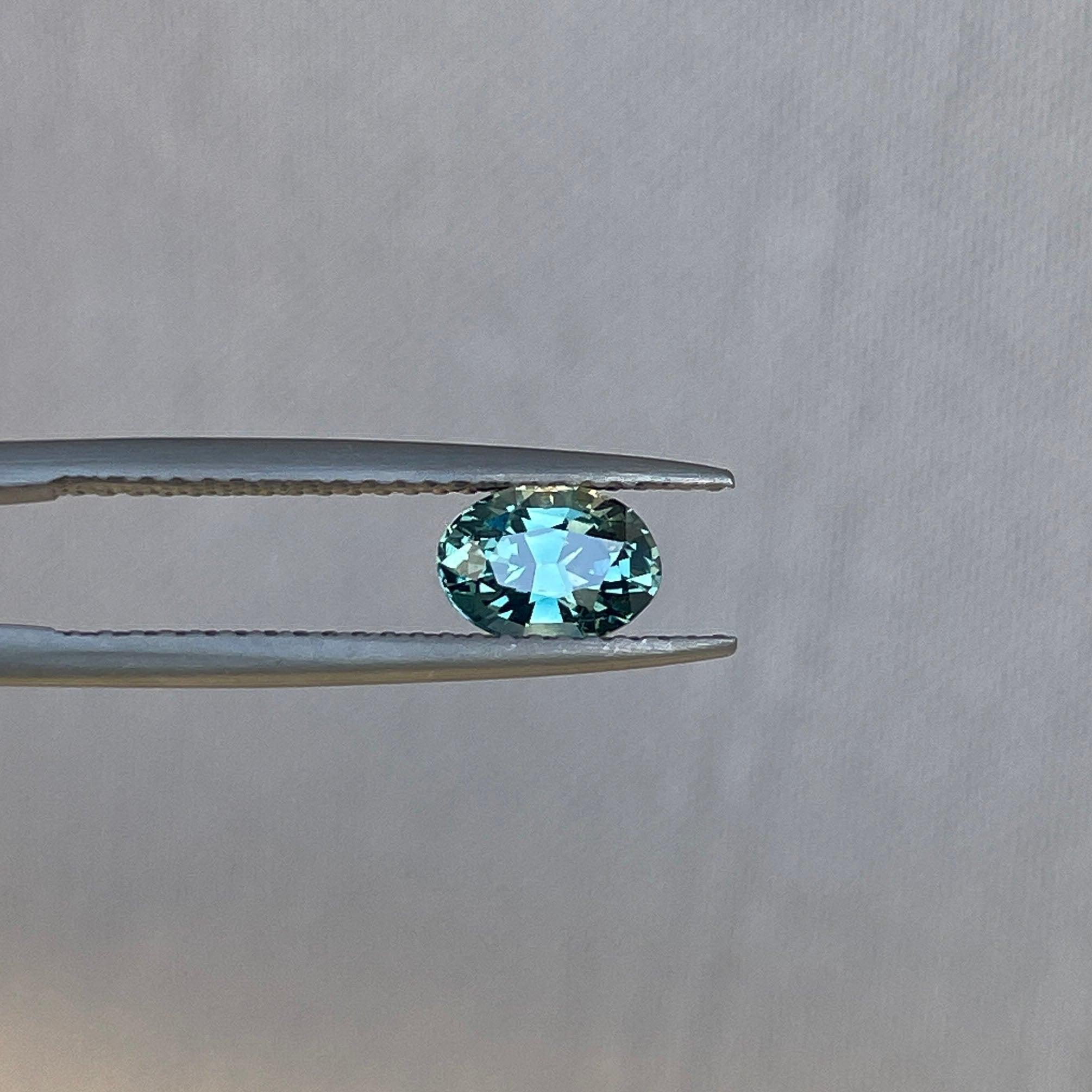 Teal sapphire stone Oval cut teal sapphire, 1.00 crt Svalbard, Norway Natural teal sapphire for custom ring