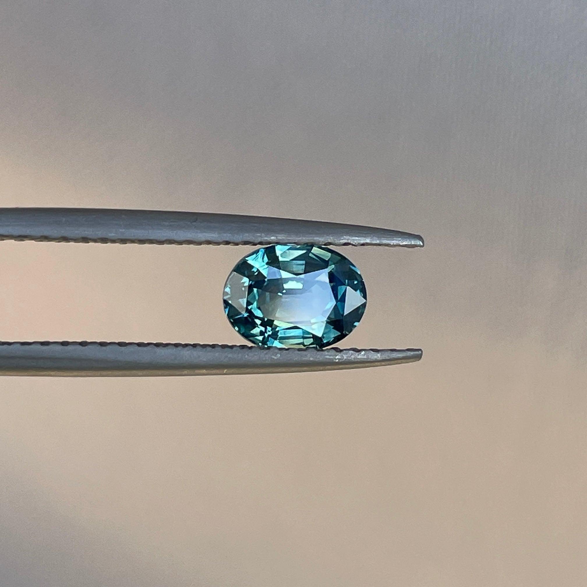 Teal sapphire stone Oval cut teal sapphire, 1.00 crt Sardinia Natural teal sapphire for engagement ring