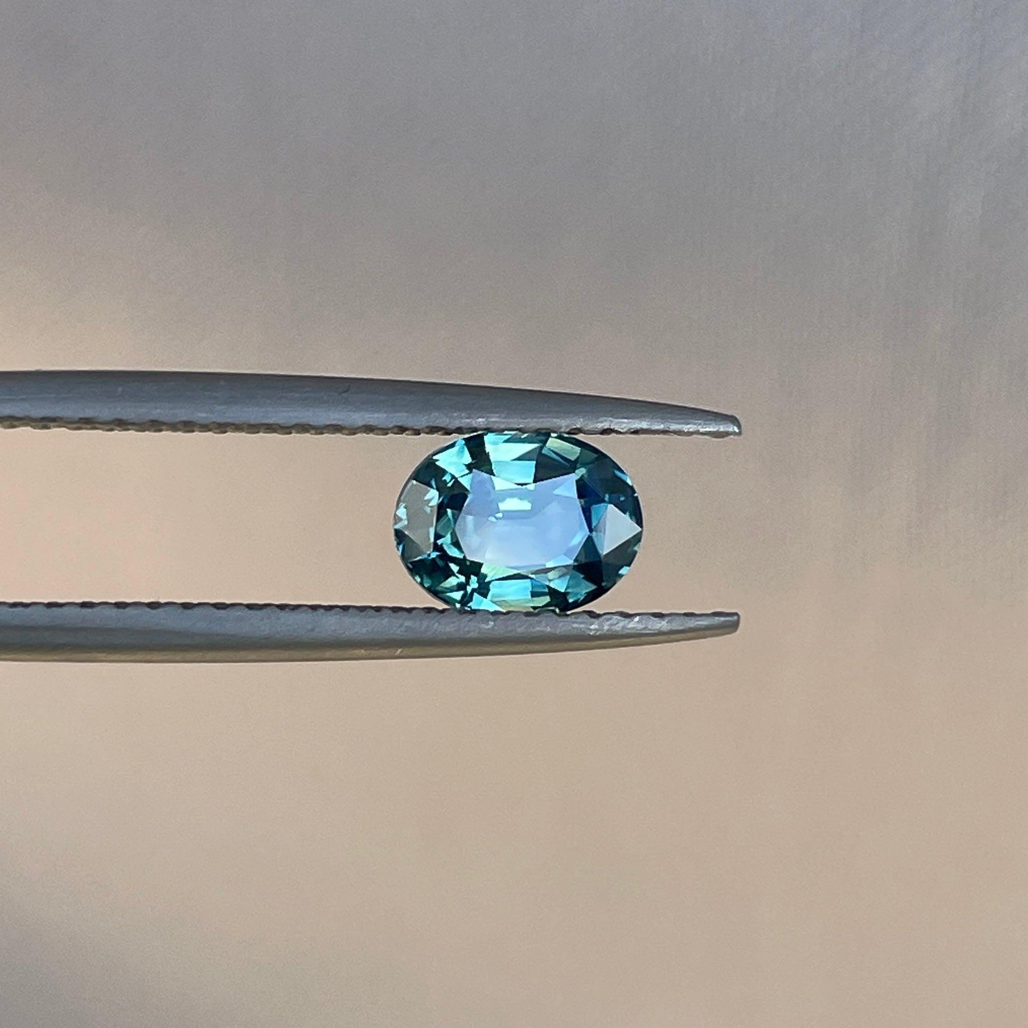Teal sapphire stone Oval cut teal sapphire, 1.00 crt Sardinia Natural teal sapphire for engagement ring
