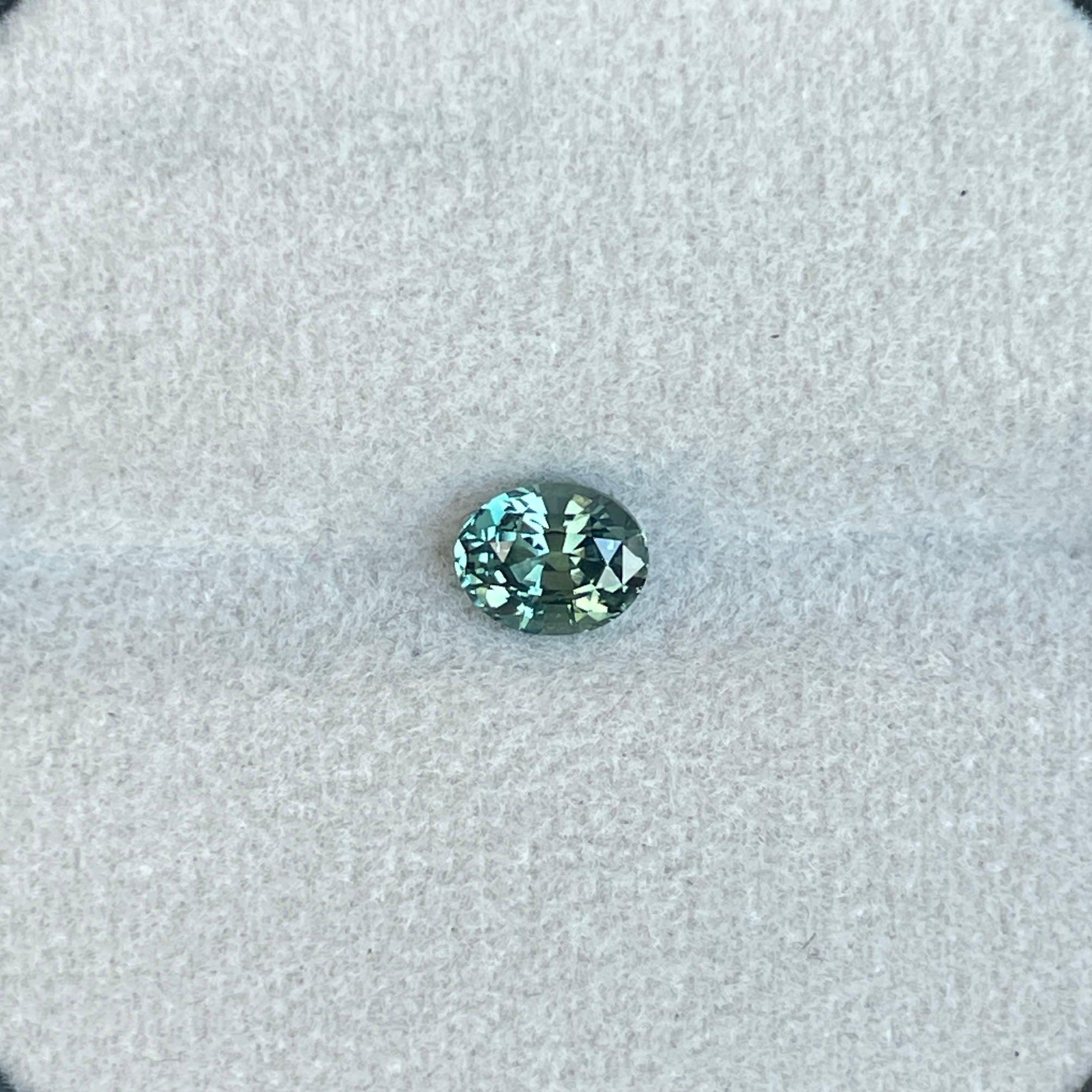 Teal sapphire stone Oval cut, lagoon green sapphire 0.98 crt teal sapphire. Clean Sapphire, Loose Stone