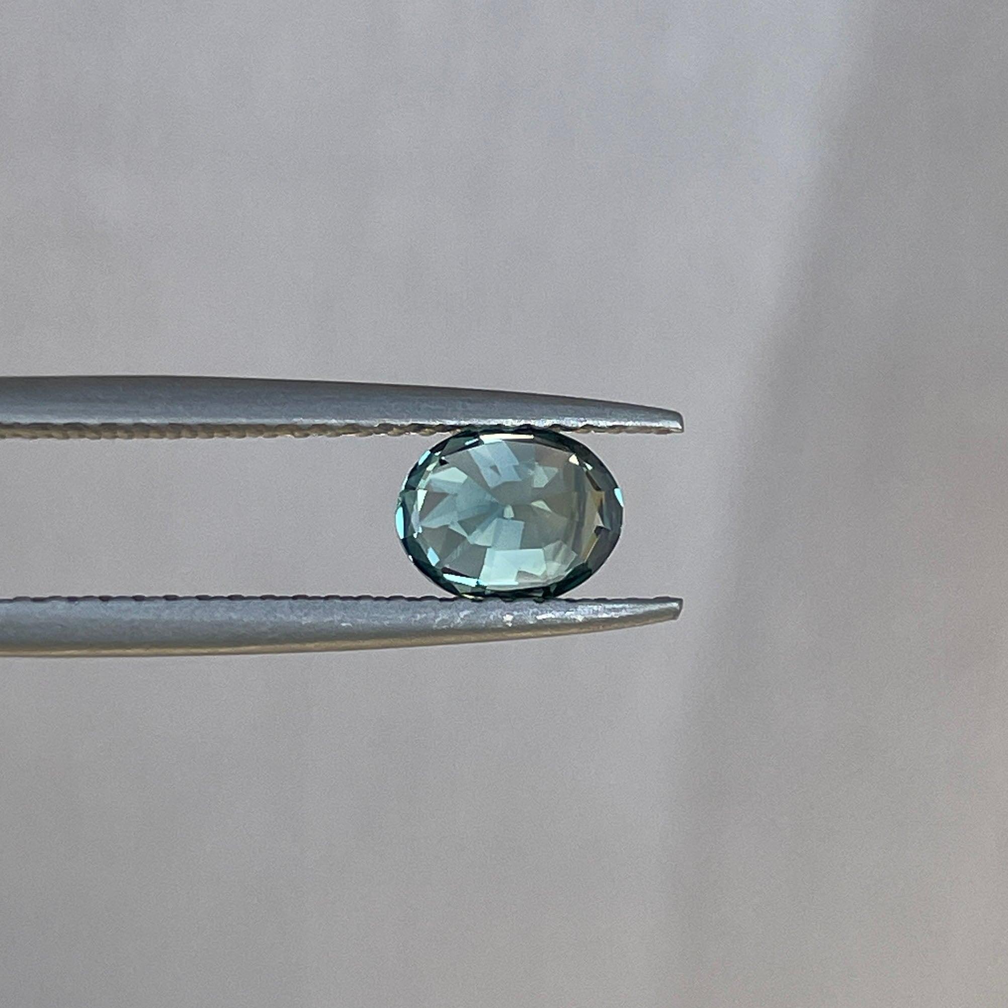 Teal sapphire stone Oval cut, lagoon green sapphire 0.98 crt teal sapphire. Clean Sapphire, Loose Stone - NASHGEMS