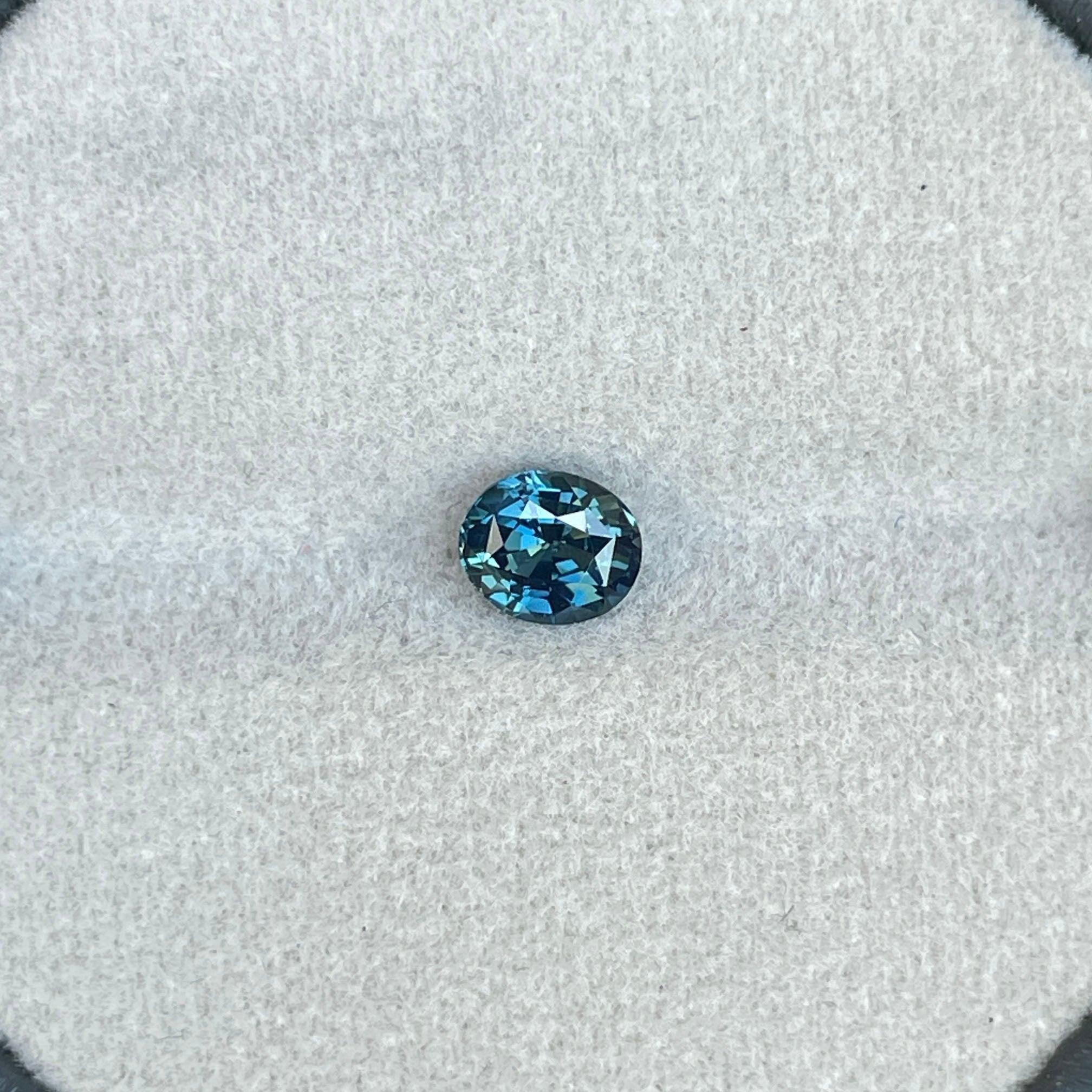 Captivating Teal sapphire Oval cut teal sapphire, 0.93 crt Sardinia teal sapphire. Loose stone for ring making