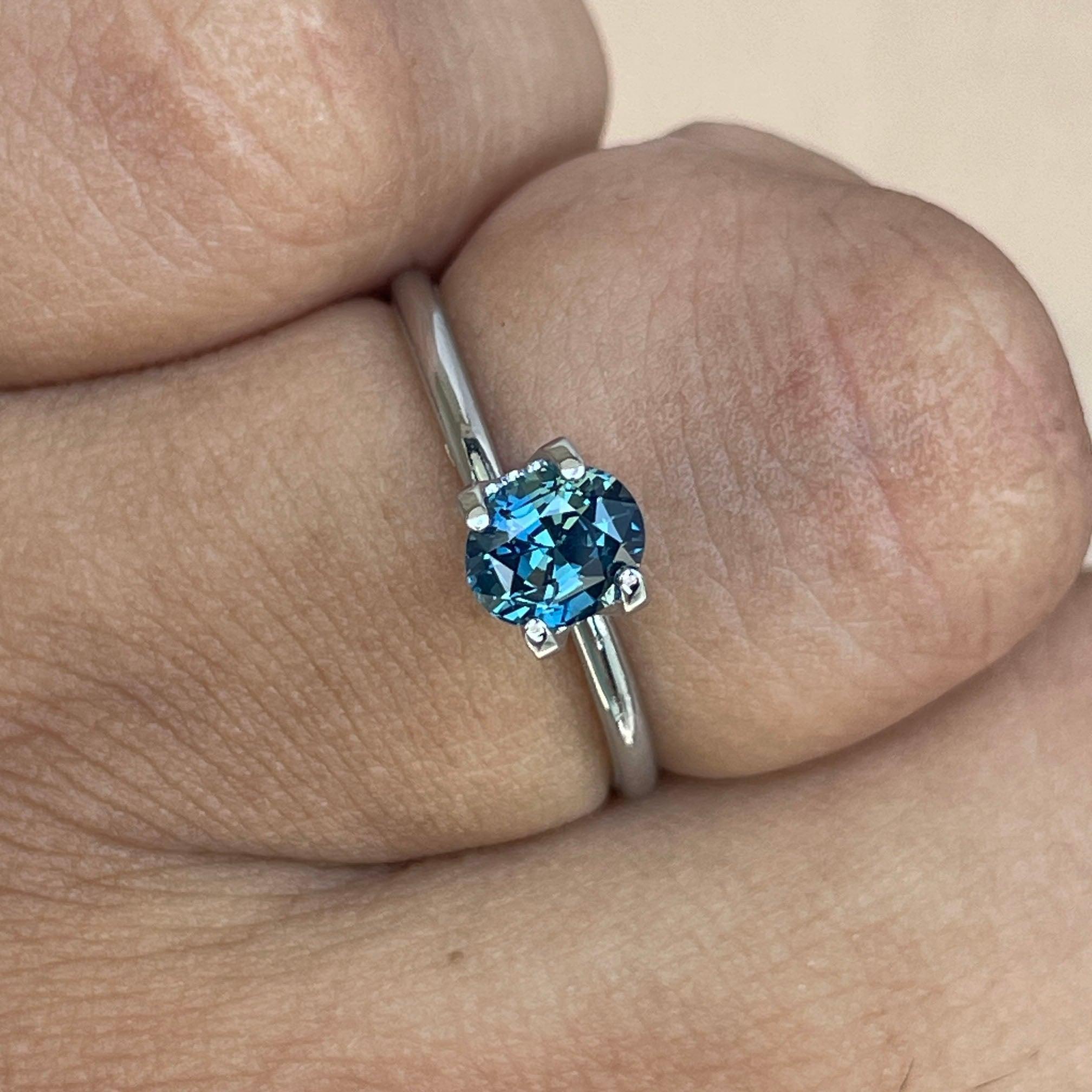 Captivating Teal sapphire Oval cut teal sapphire, 0.93 crt Sardinia teal sapphire. Loose stone for ring making - NASHGEMS