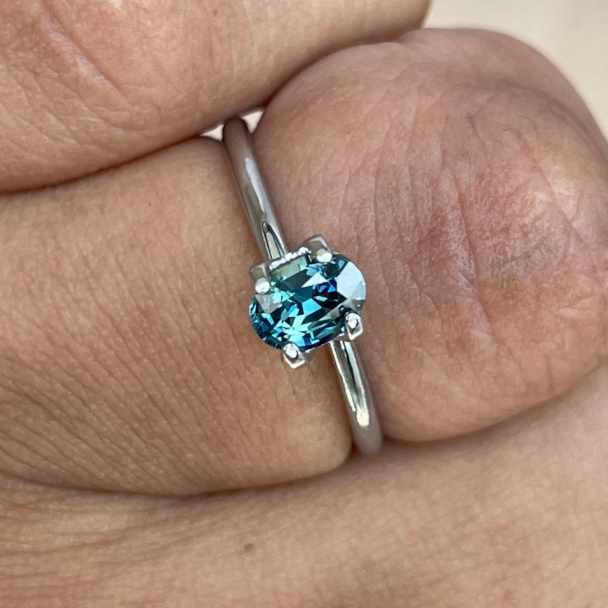 Teal sapphire, 0.81 crt blue lagoon Natural teal sapphire/ Montana sapphire/ sapphire ring/ jewellery supplies - NASHGEMS
