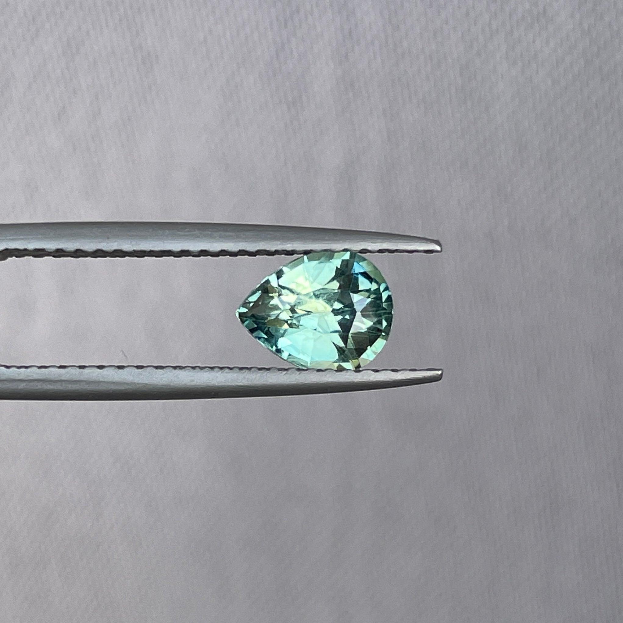 teal green parti colored loose sapphire