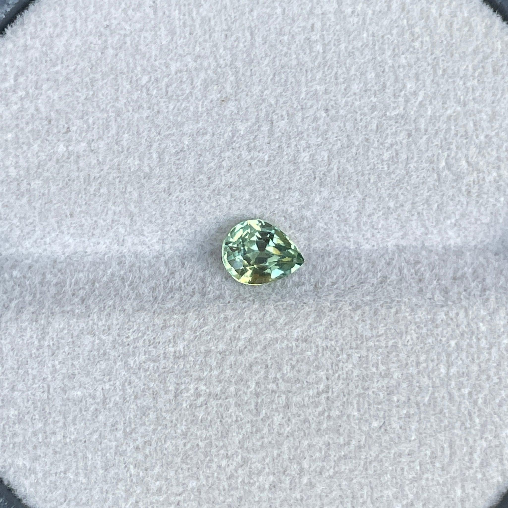 light green sapphire gemstone