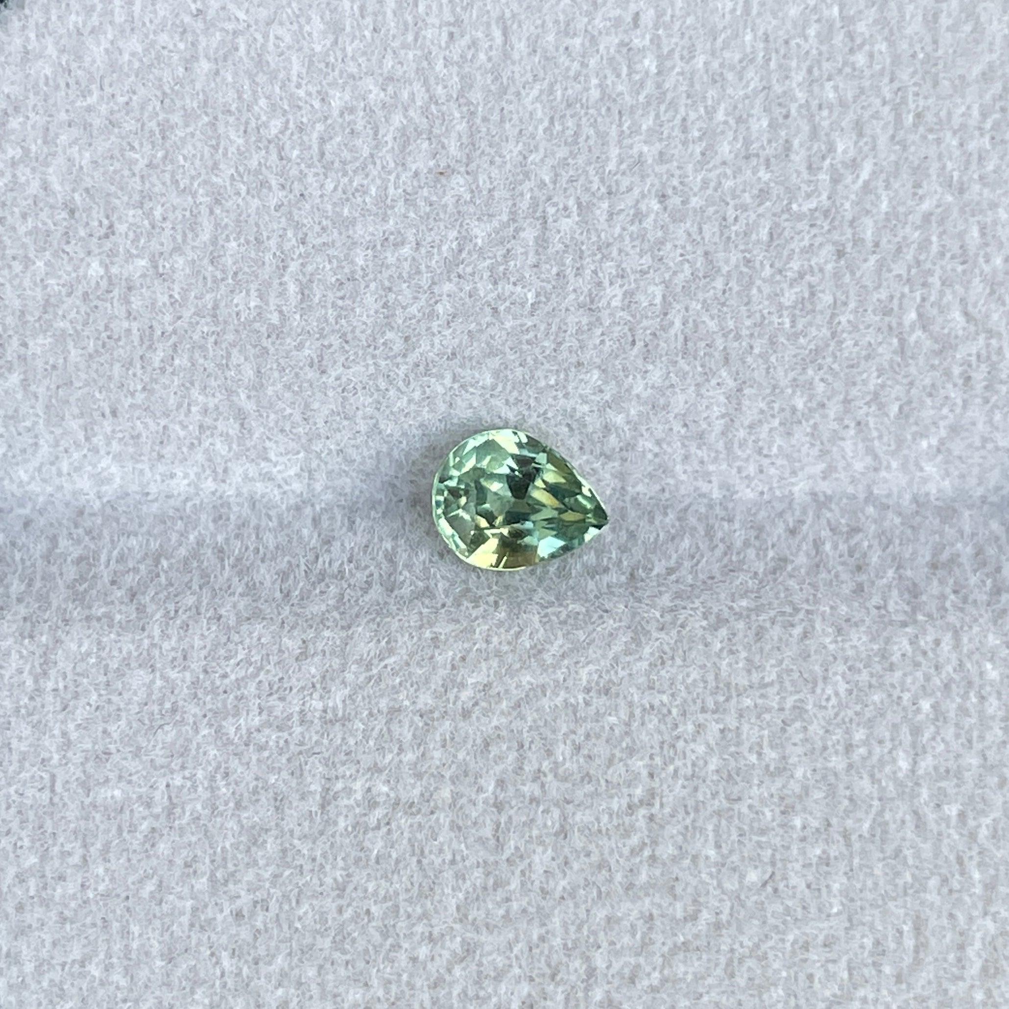 light green sapphire gemstone