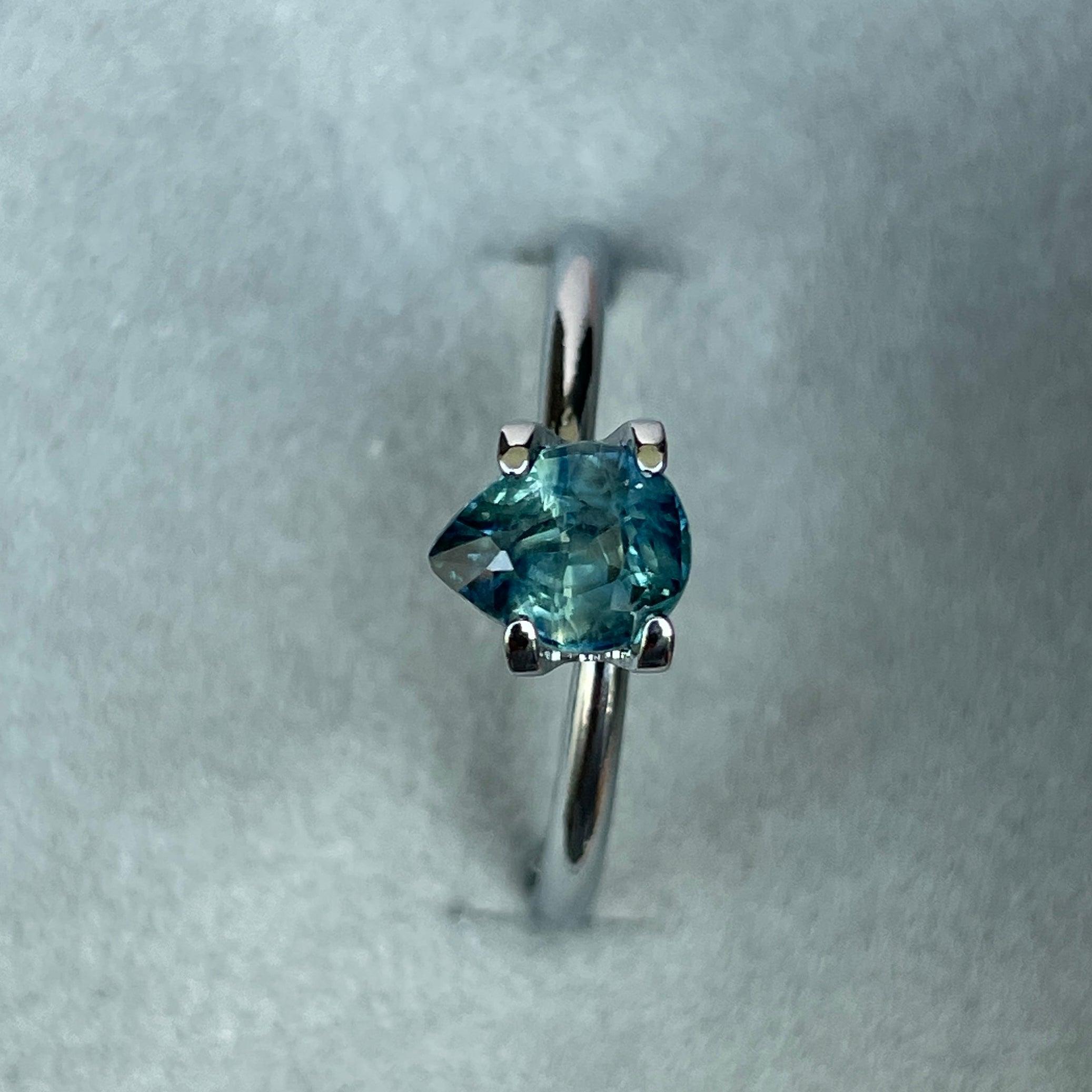 This 1.14 crt Green Sapphire is well cut to bring out the best colour and lustre, and has a perfect colour blend.
