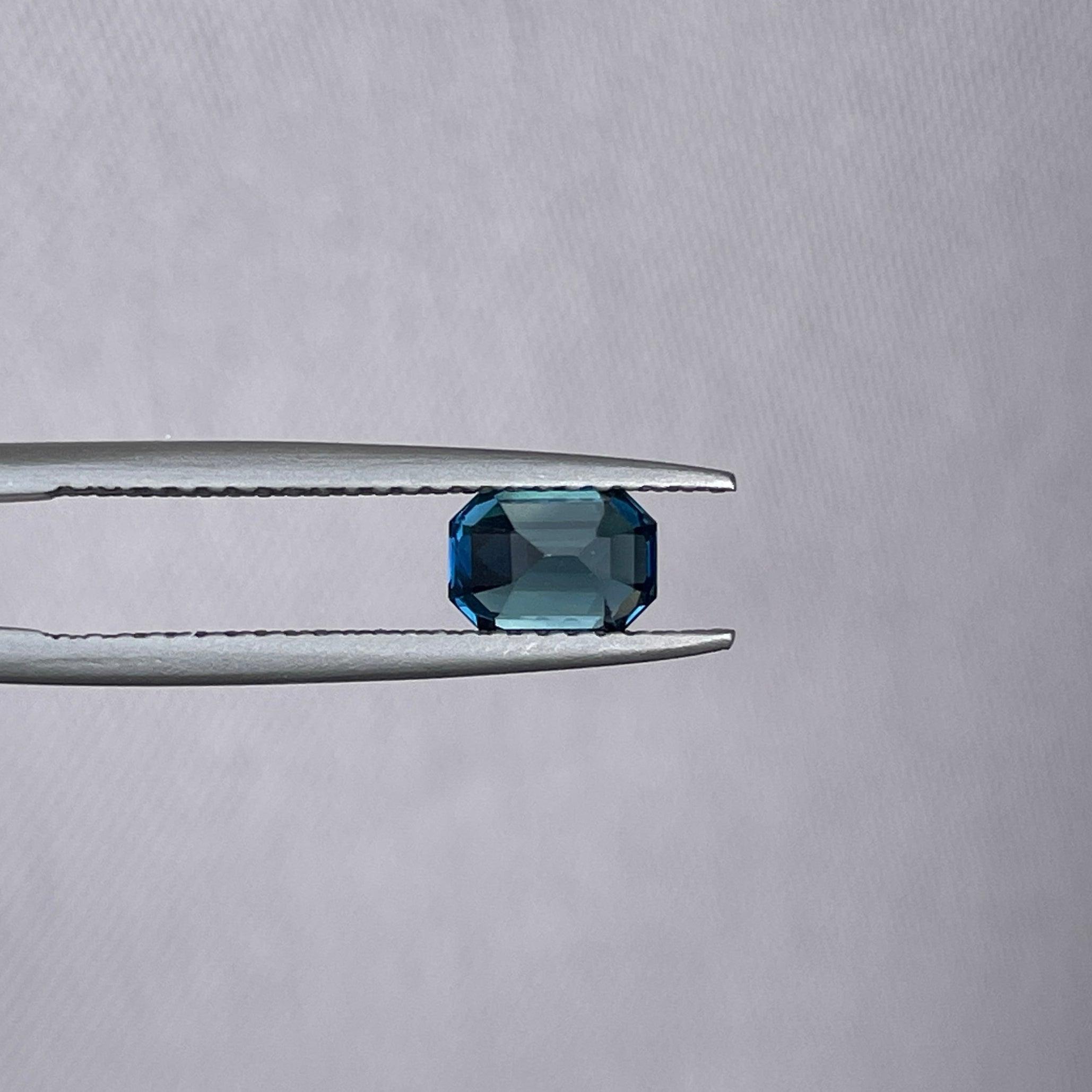 Natural Blue Green Sapphire Emerald Cut 1.13 Carat - NASHGEMS