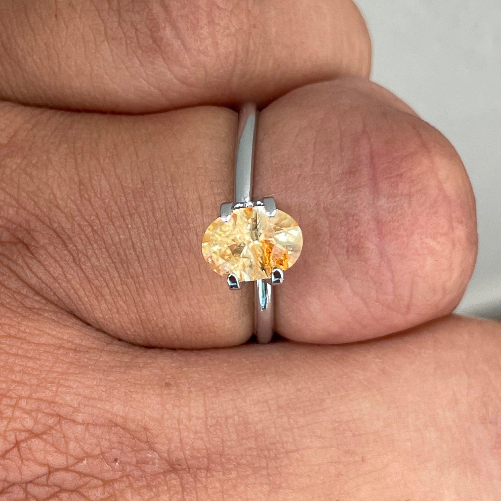 This 1.17 carat yellow Sapphire is well cut to bring out the best colour and lustre, and has a perfect colour blend. - NASHGEMS