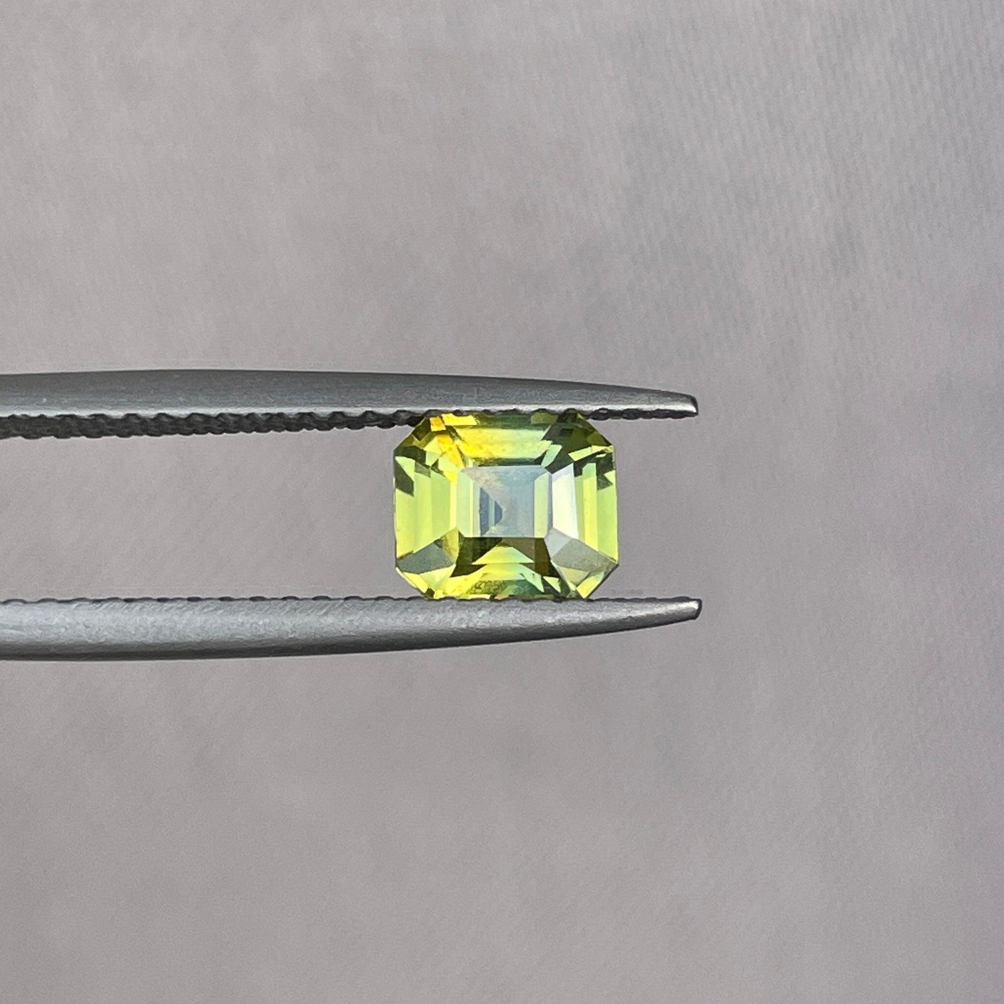 light green sapphire gemstone
