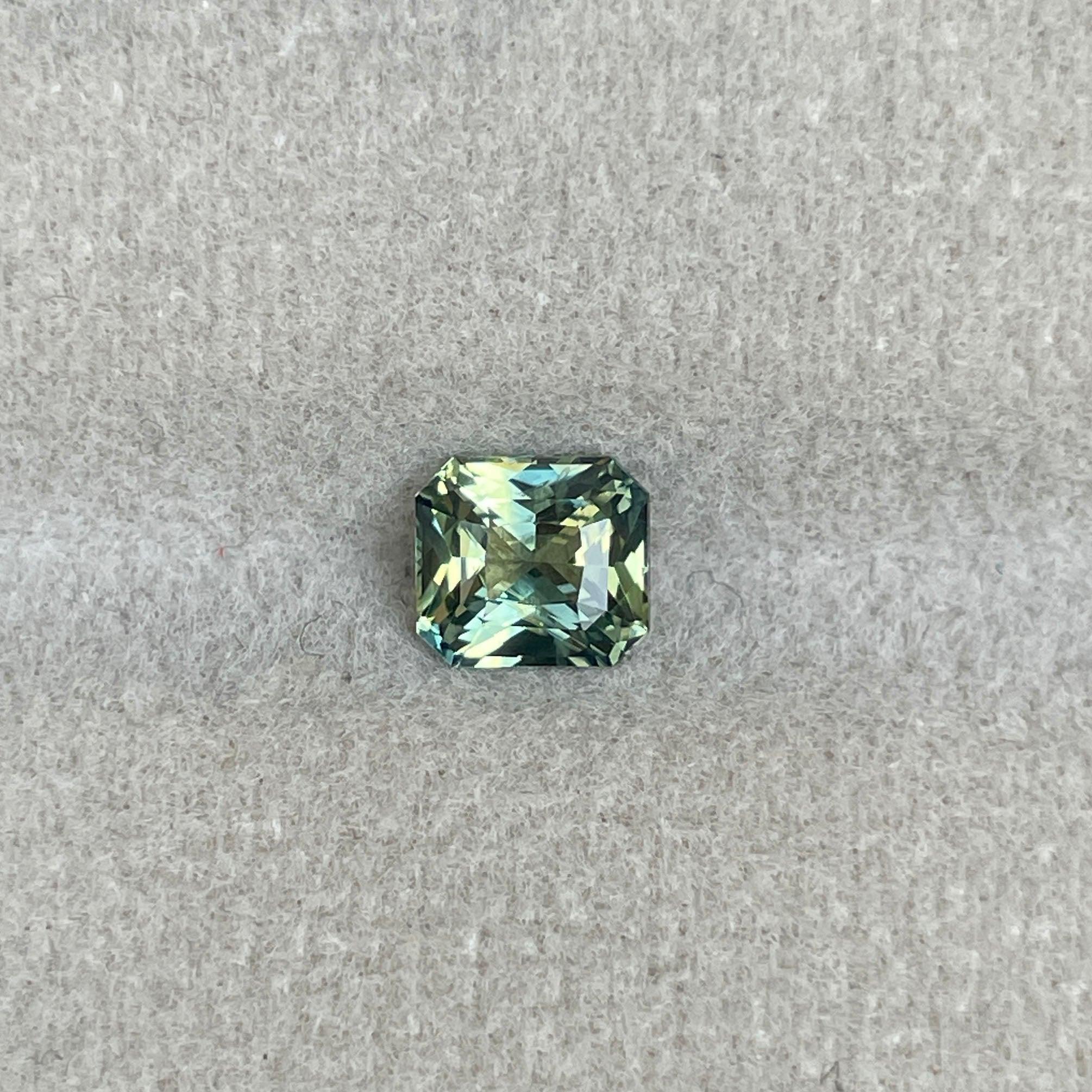 Radiant cut Greenish blue sapphire, 1.00 crt. - NASHGEMS