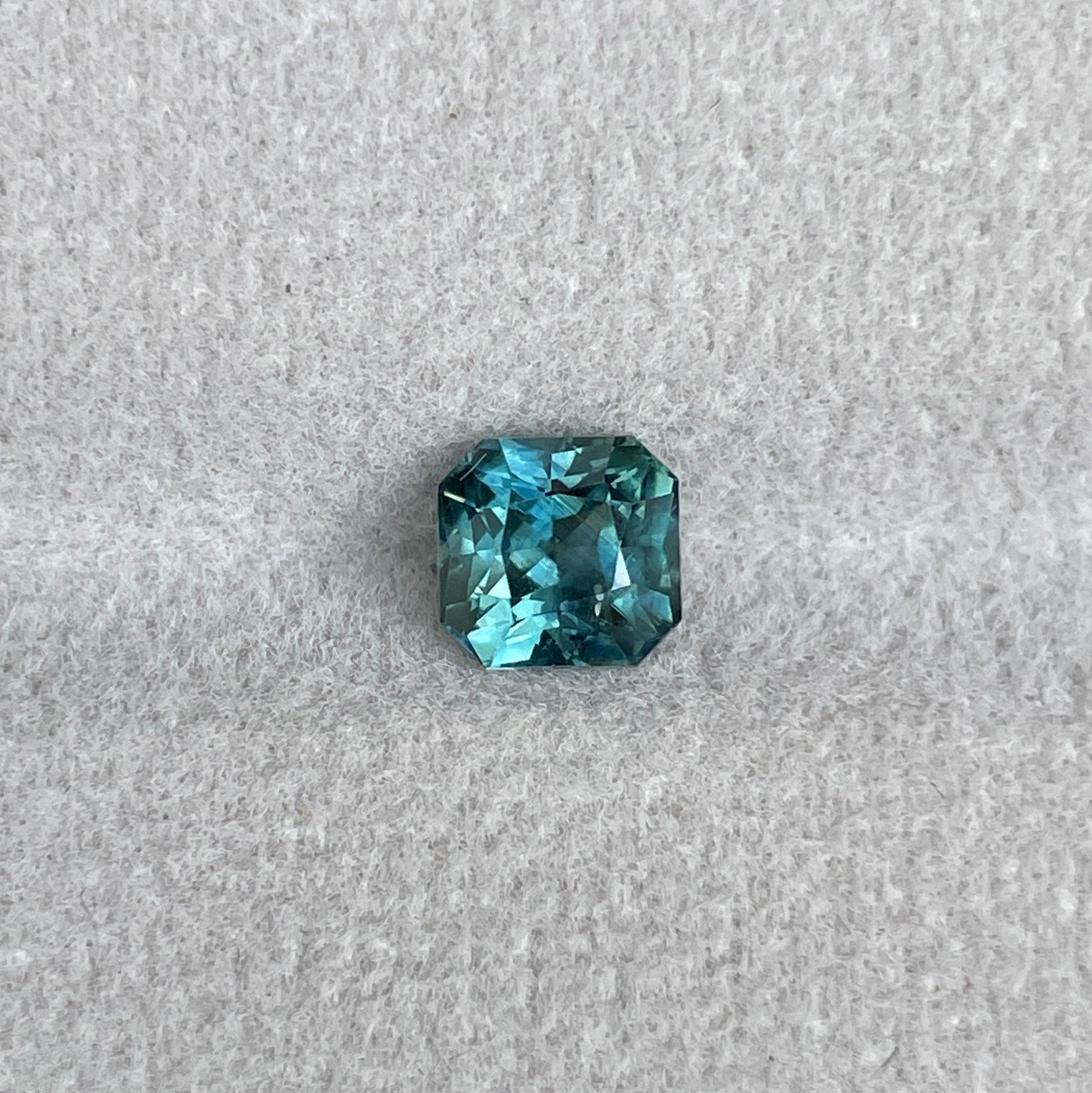 Natural Blue Green Sapphire Radiant Cut 1.43 Carat - NASHGEMS